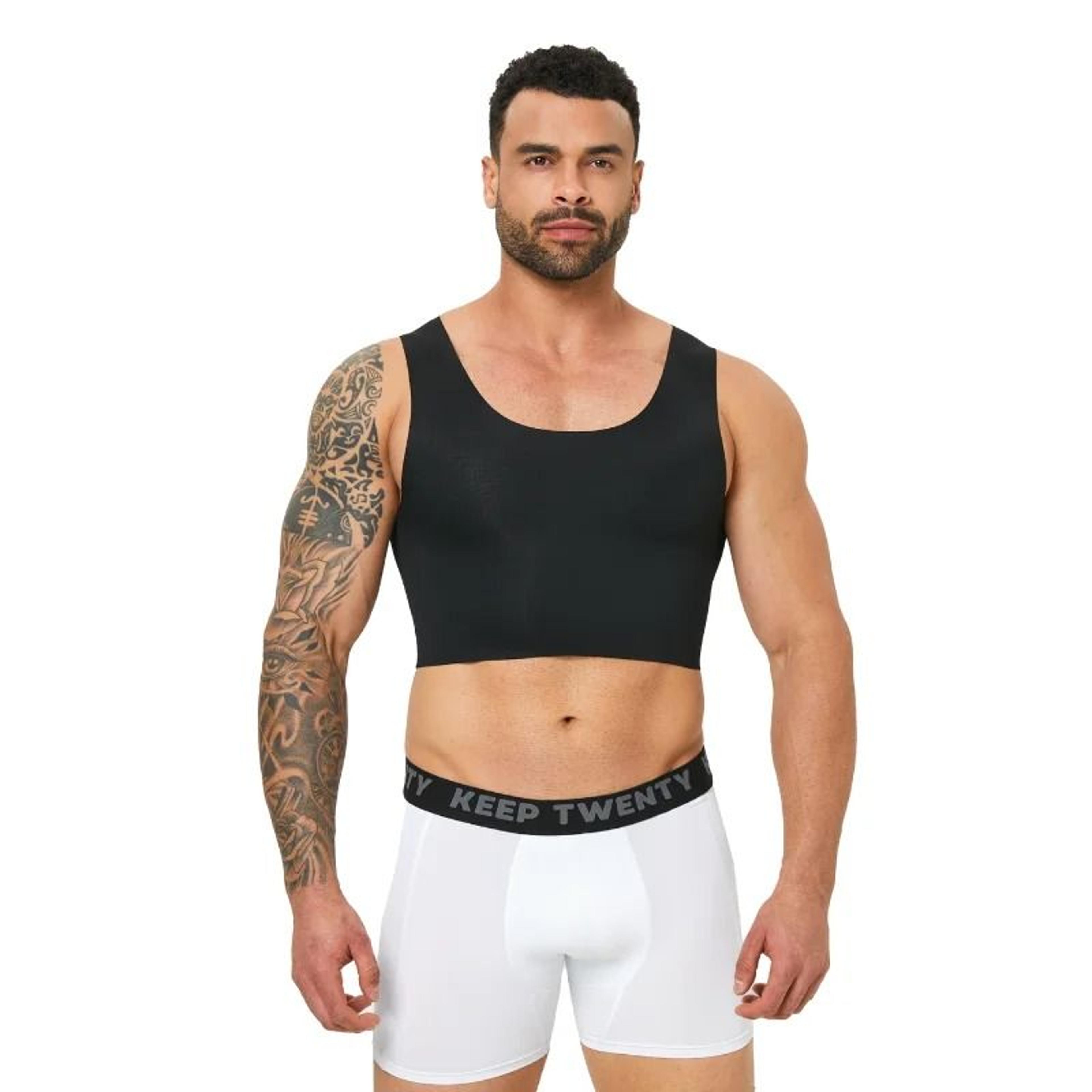 Mens Seamless Shaping Vest Breathable Slim Fit Undershirt 7