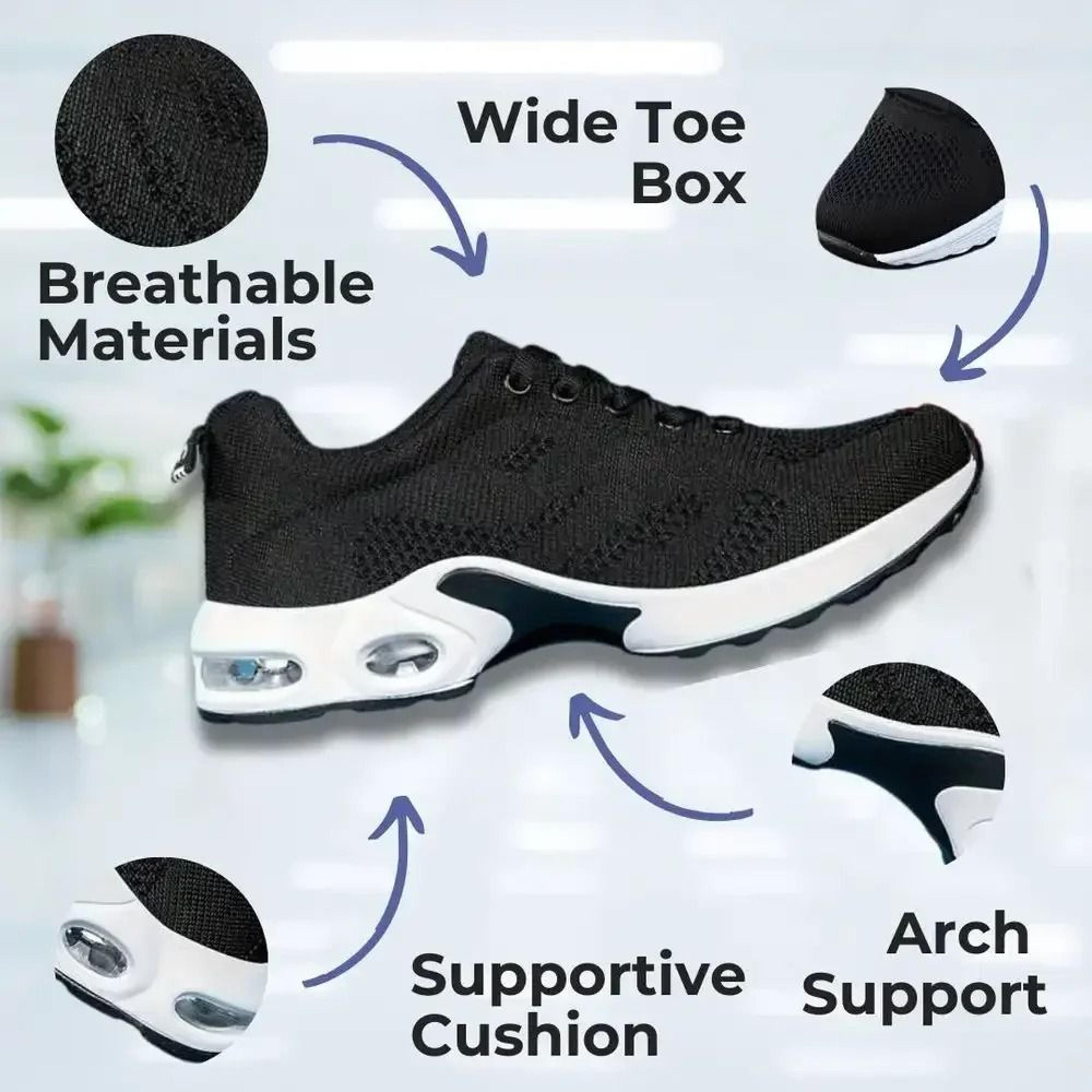 Ergonomic Pain Relief Walking Shoes Breathable Air Cushion Sneakers 3