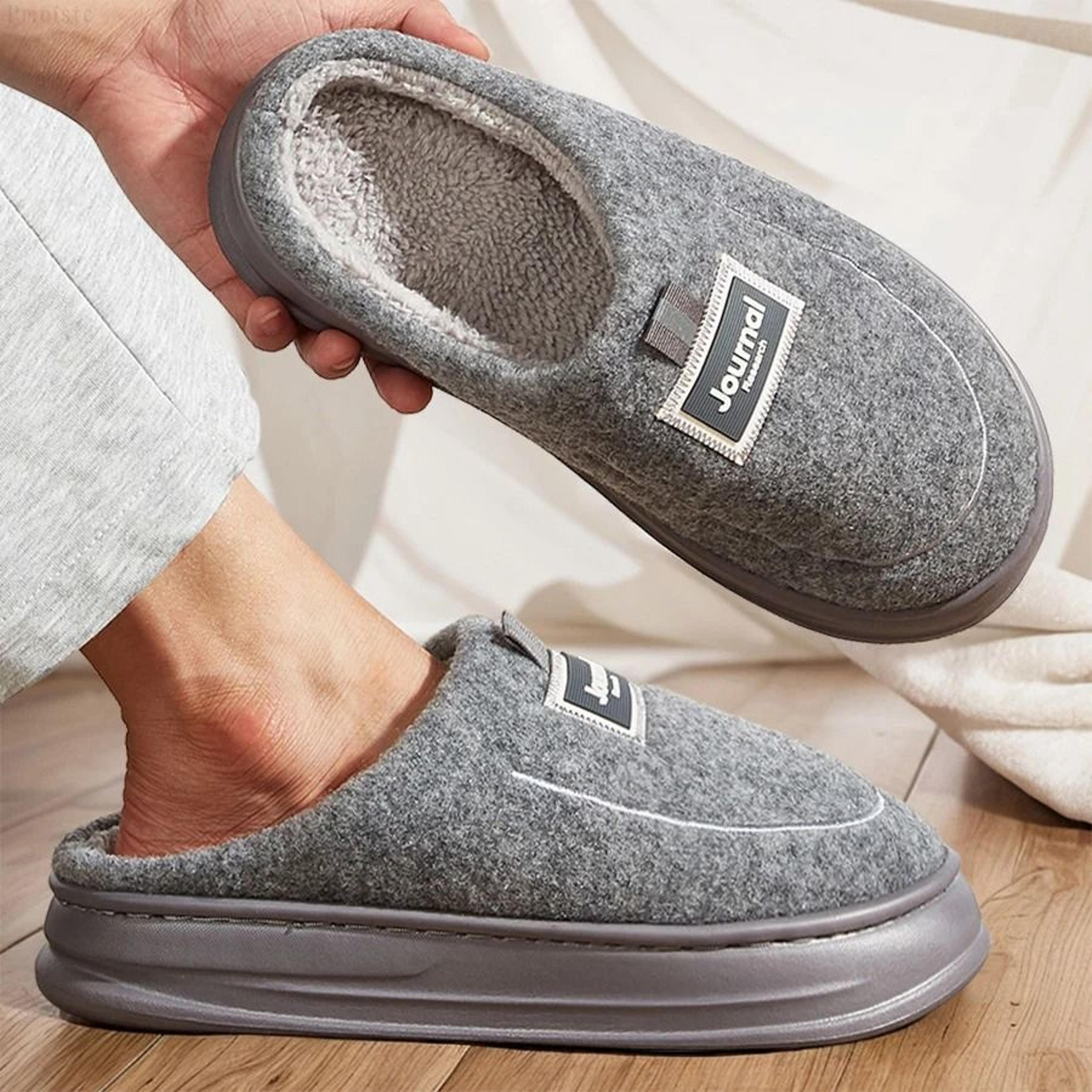 Plush Memory Foam House Slippers Warm Winter Indoor NonSlip Slippers For Men And Women 0