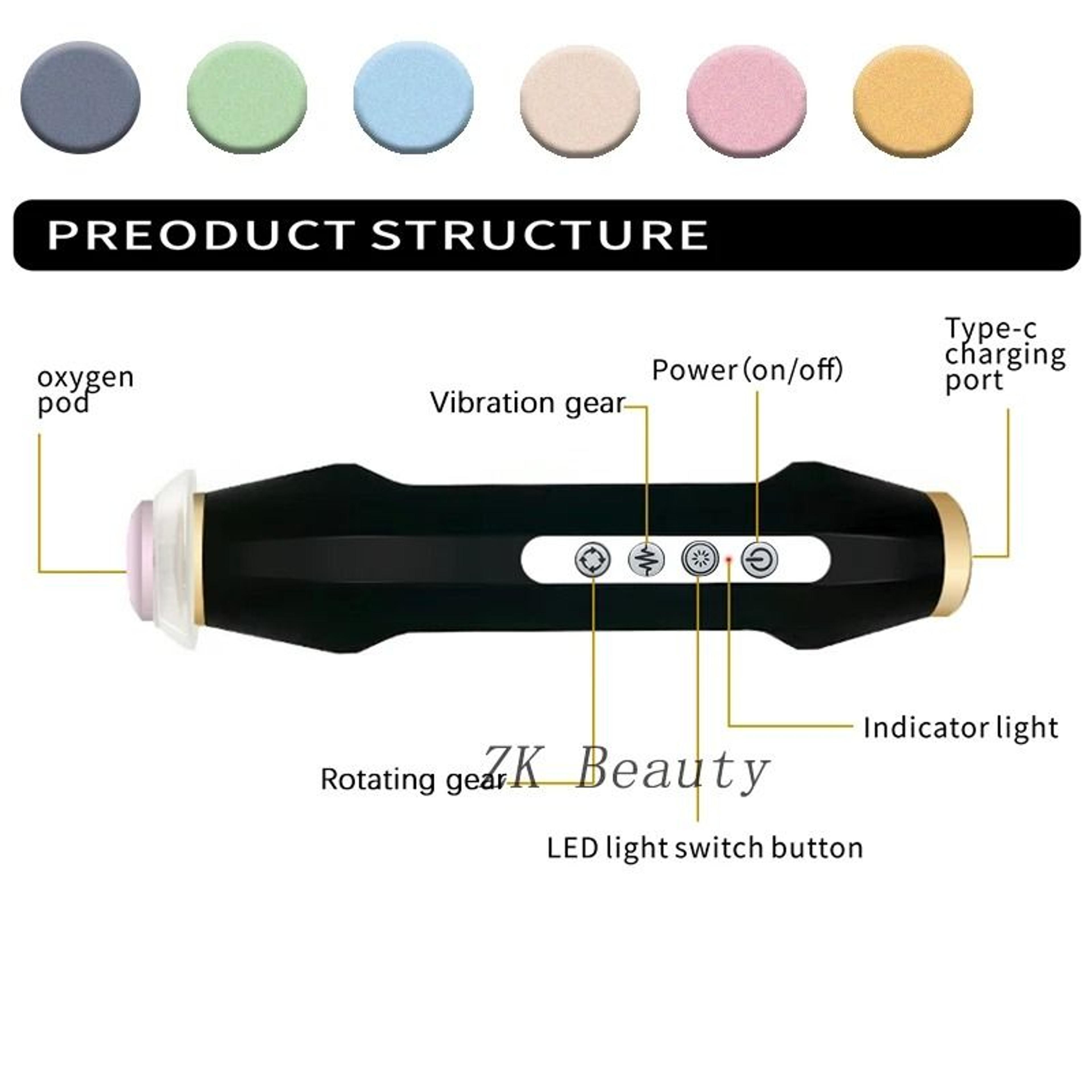 Portable Co2 Oxygen Bubble Pen With Brush Head For Skin Rejuvenation And Anti Aging Care 3