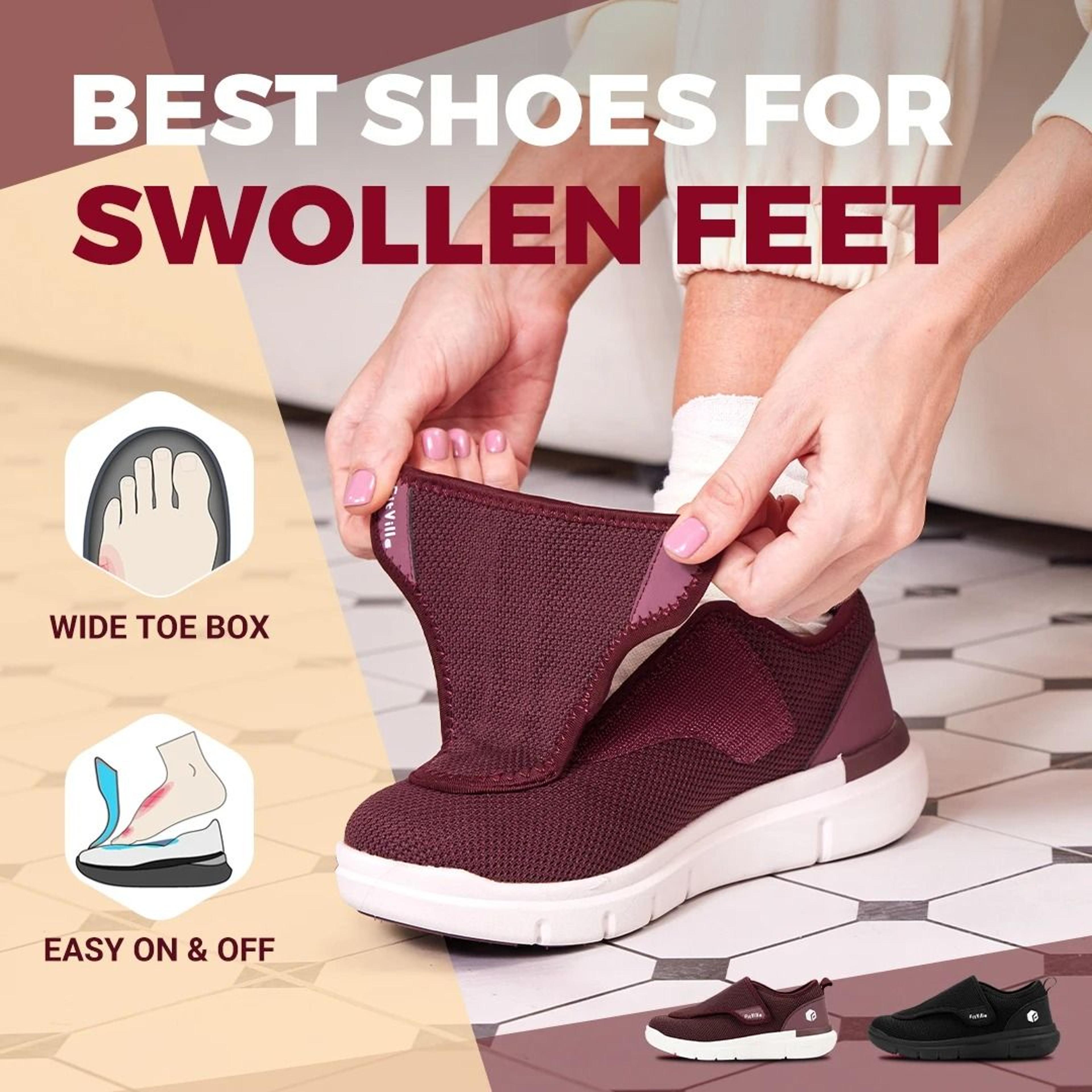Extra Wide Comfortable Womens Diabetic Shoes For Pain Relief And Orthopedic Support 2