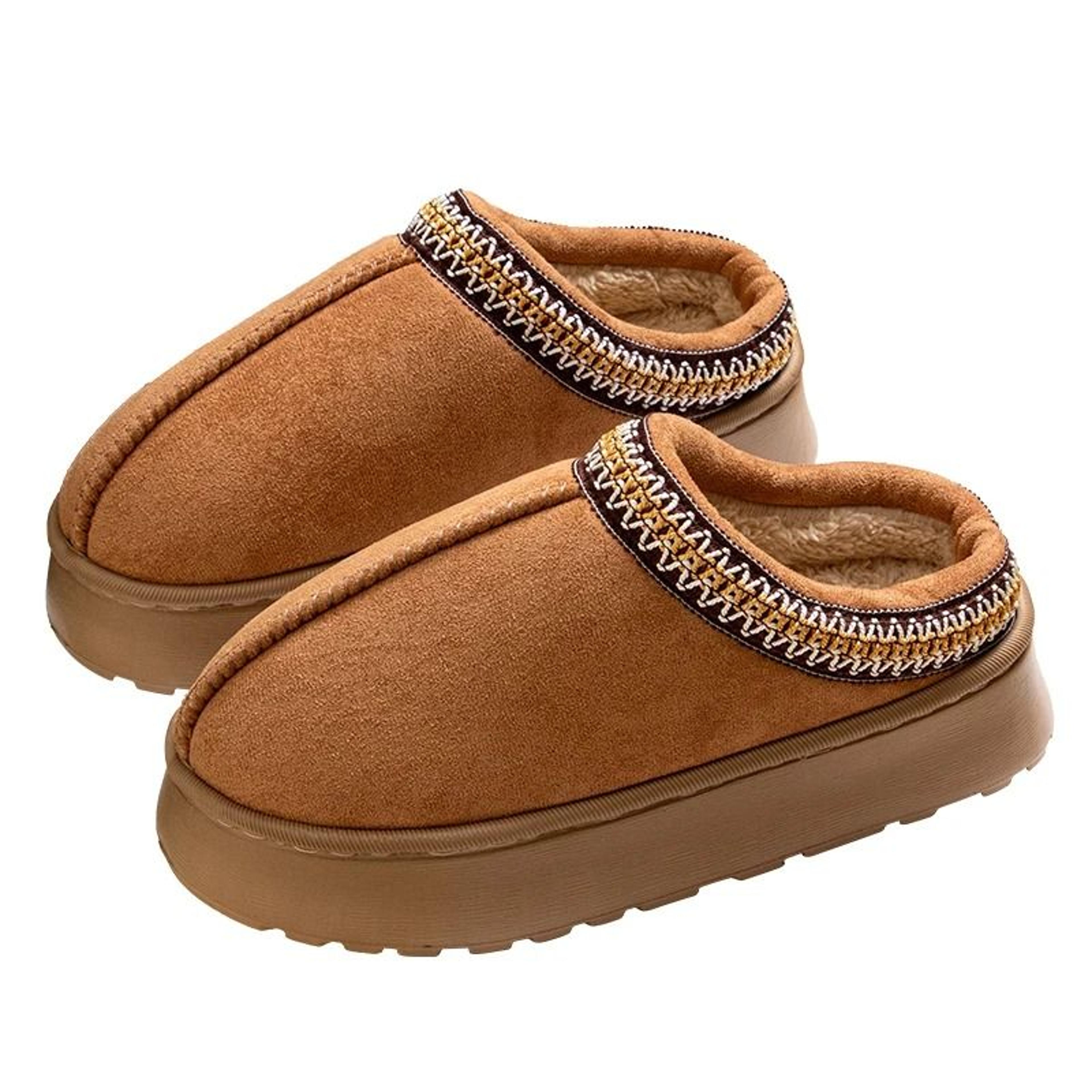 Winter Plush Women Slippers Anti Slip Thick Sole Warm Indoor Outdoor 6
