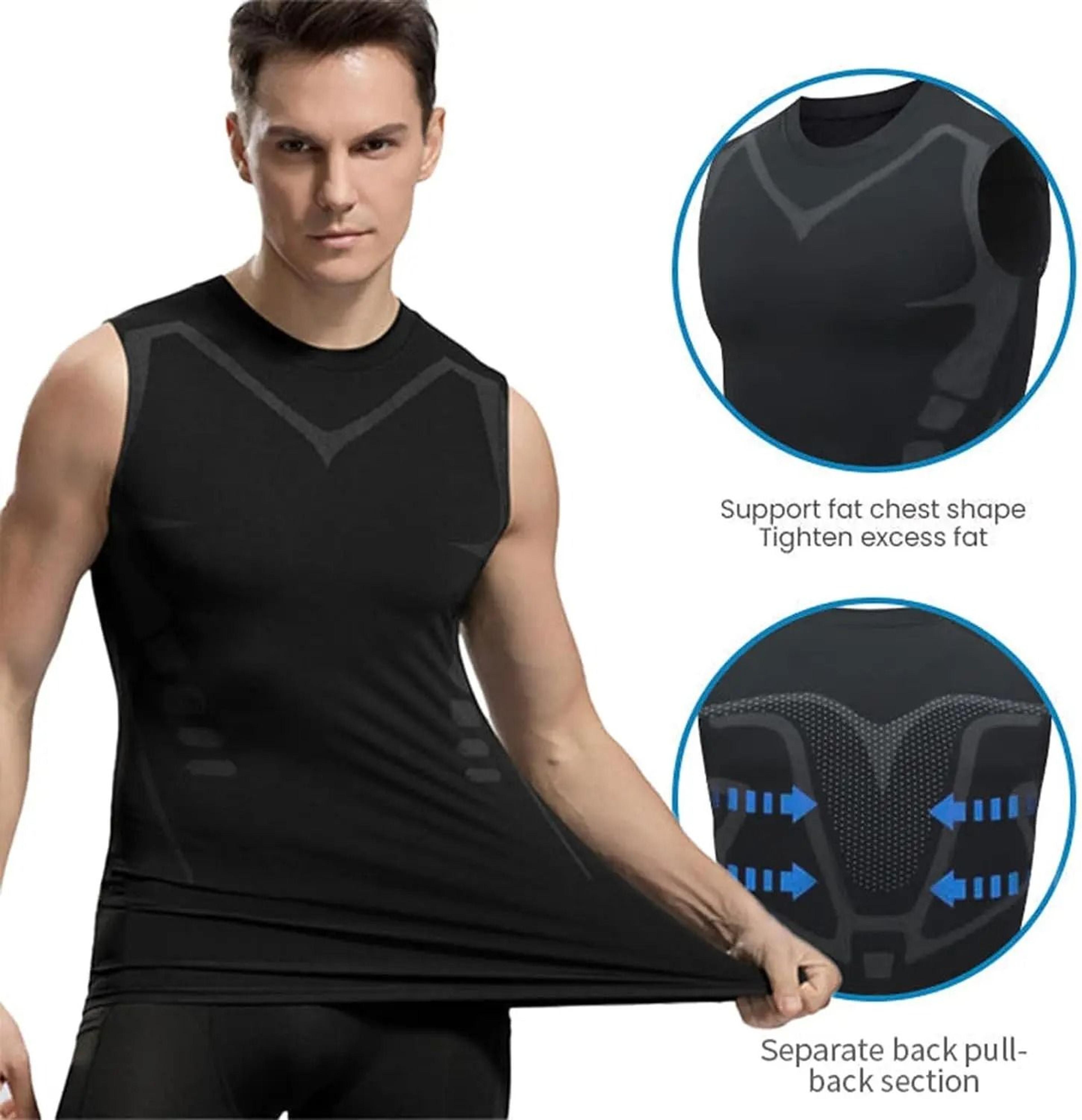 Mens Shapewear Compression Vest Body Shaper Sleeveless Tank 3