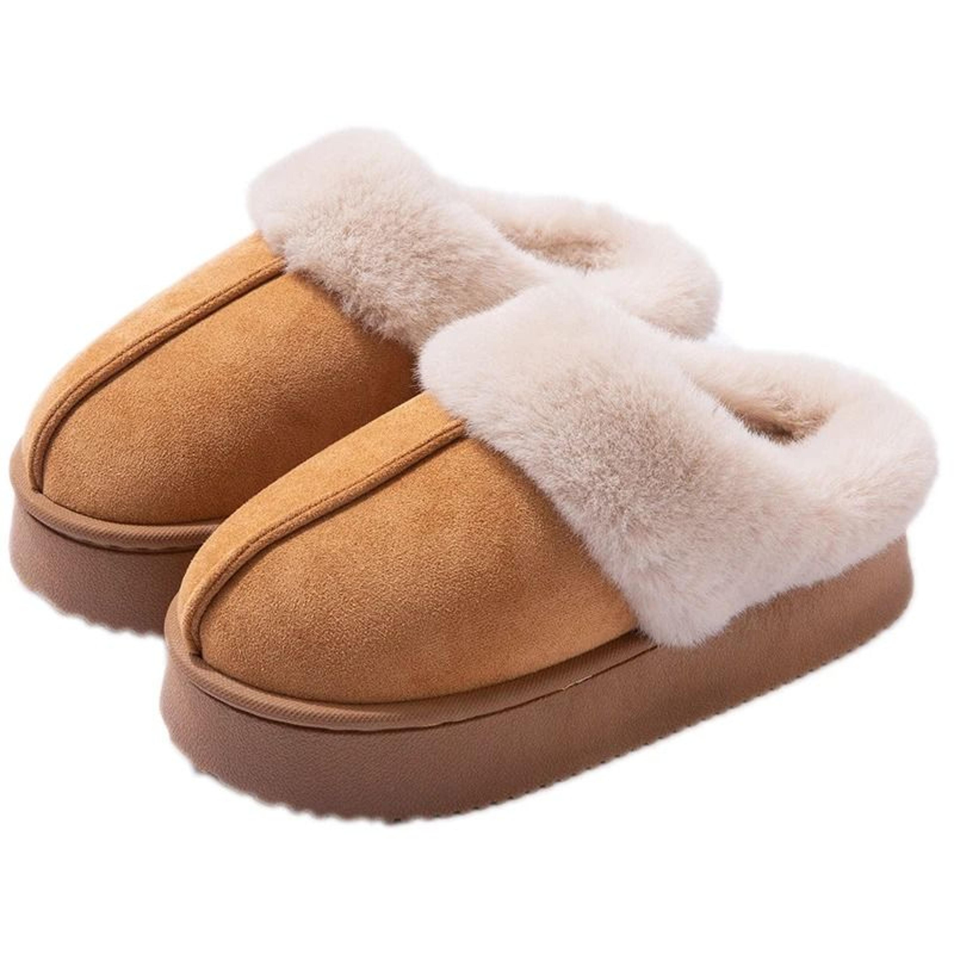 Womens Ankle Snow Boots Warm Indoor Outdoor Non Slip Slippers 9