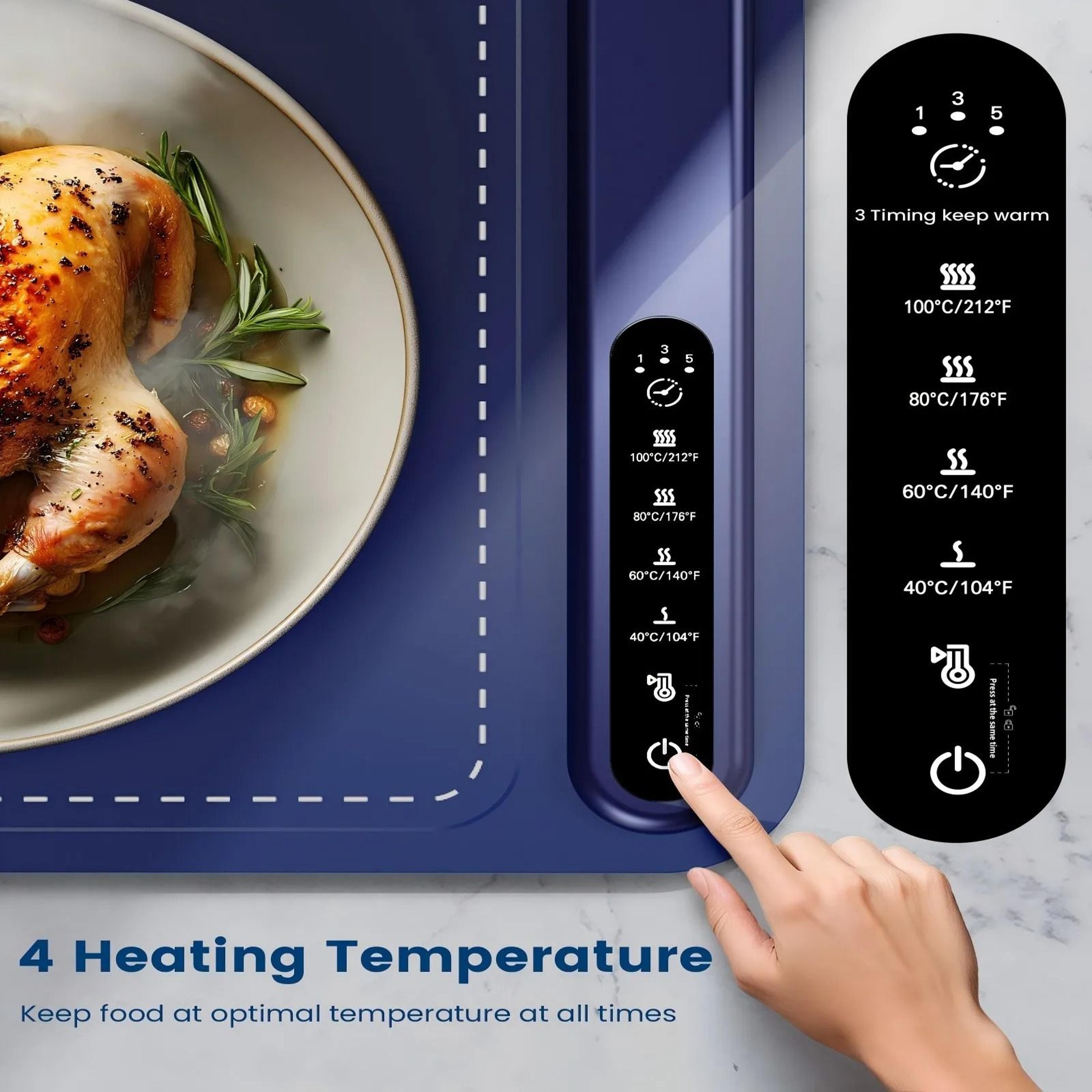 Roll Up Food Heating Pad With Fast Heating Silicone Hot Plate And Adjustable Temperature 2
