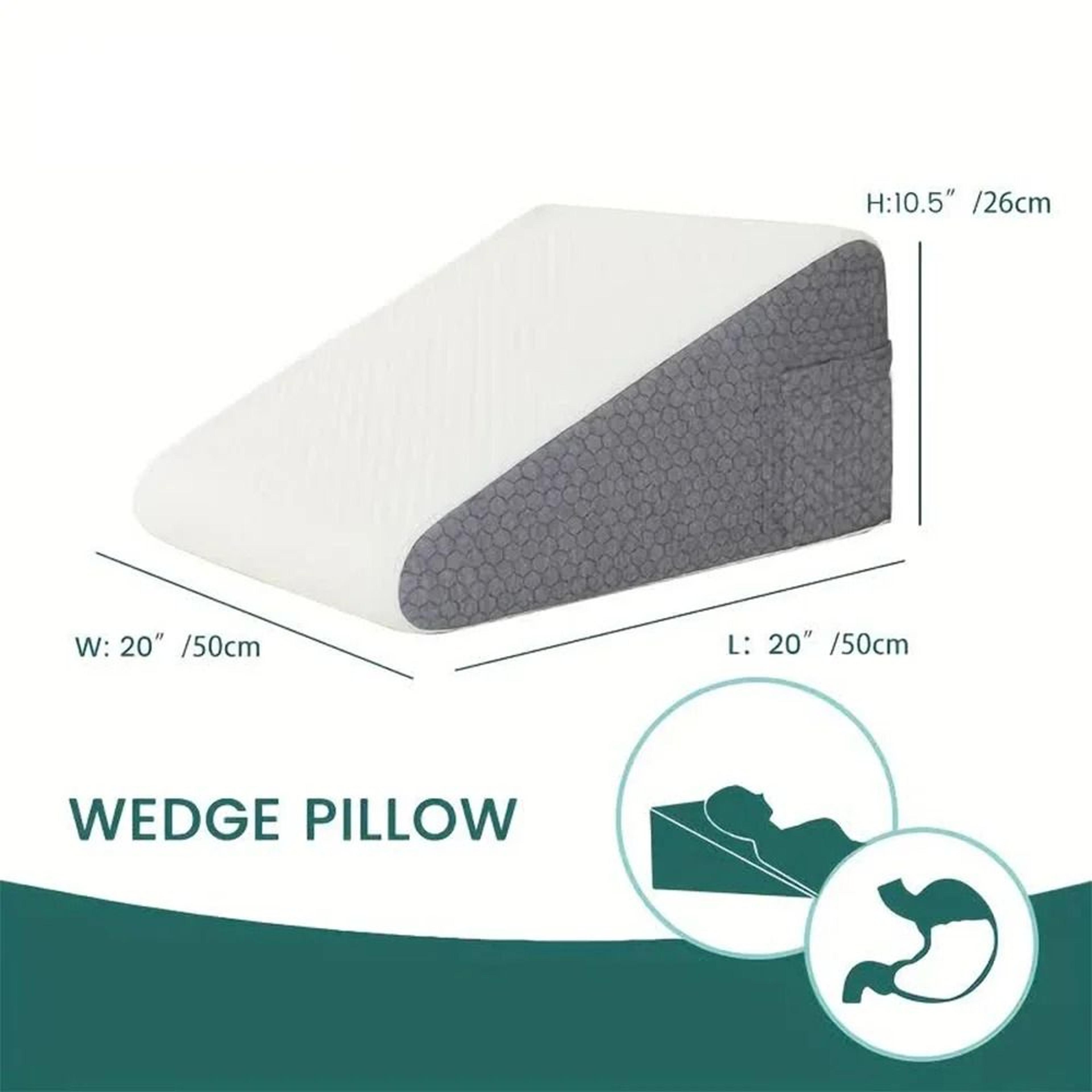 Memory Foam Bed Wedge Pillow For Sleeping And Leg Elevation 1