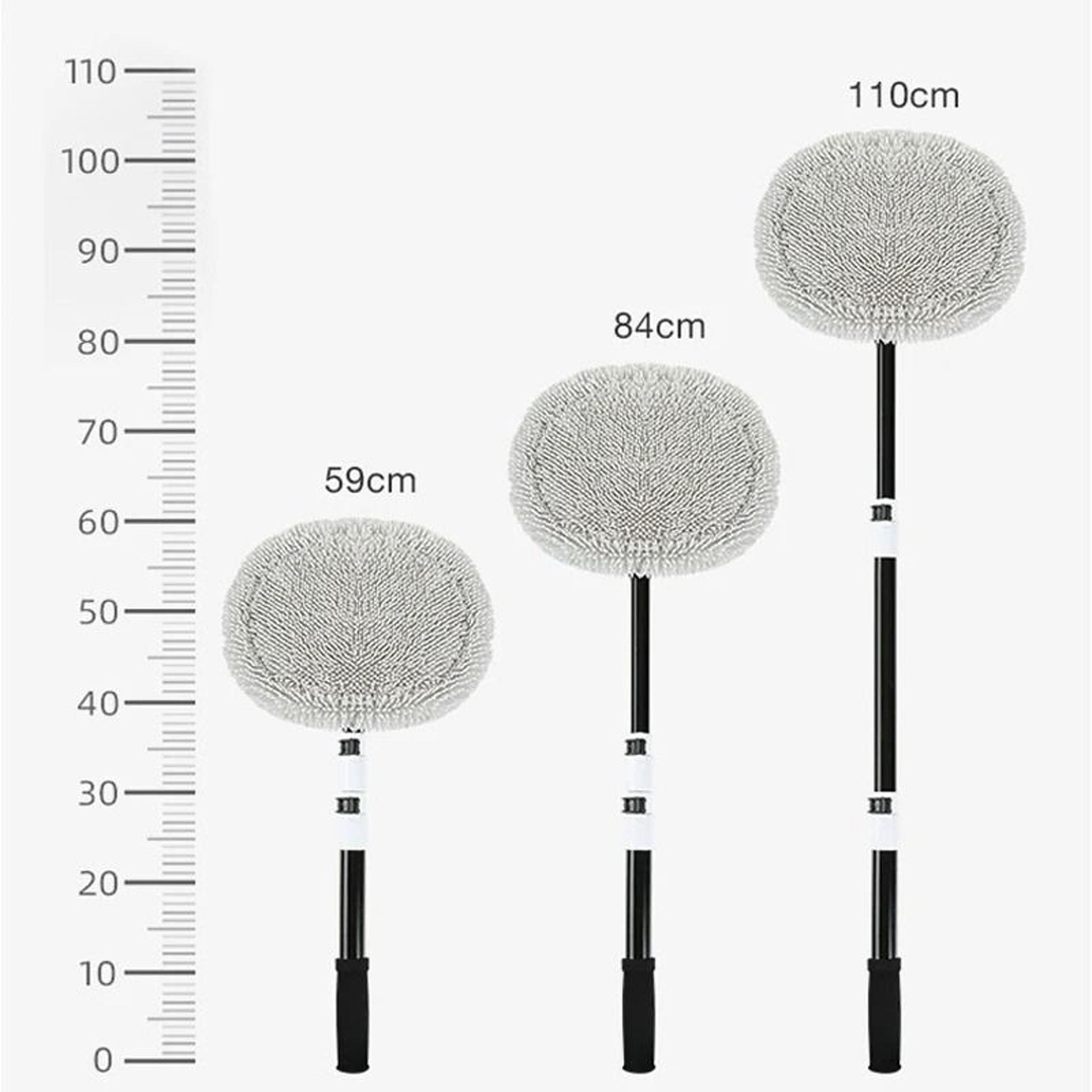 Telescopic Car Wash Brush With 15 Degree Bend And Rotating Chenille Mop Head 6