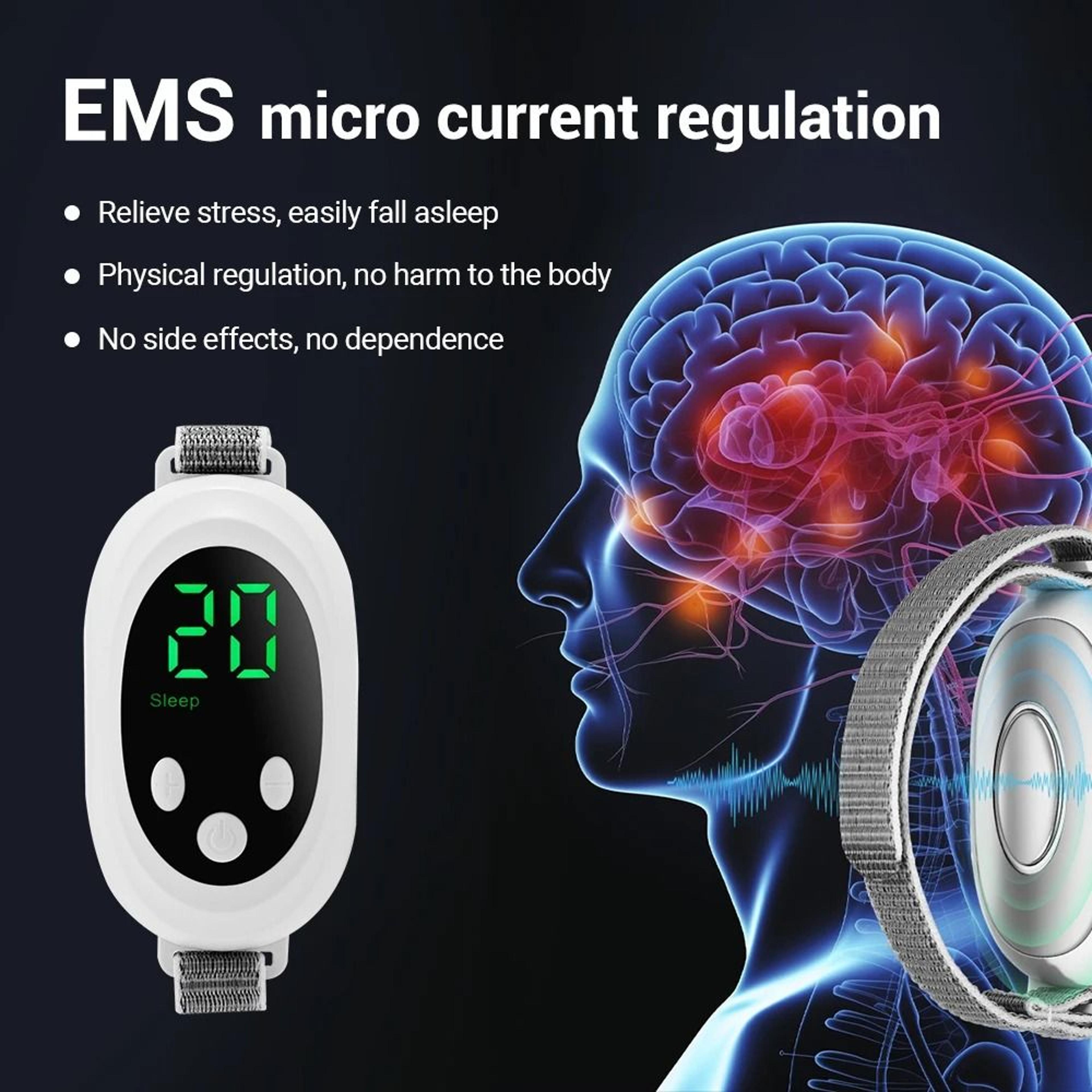 Handheld EMS Sleep Aid Device With 20 Levels Microcurrent Pulse For Relaxation And Insomnia Relief 3