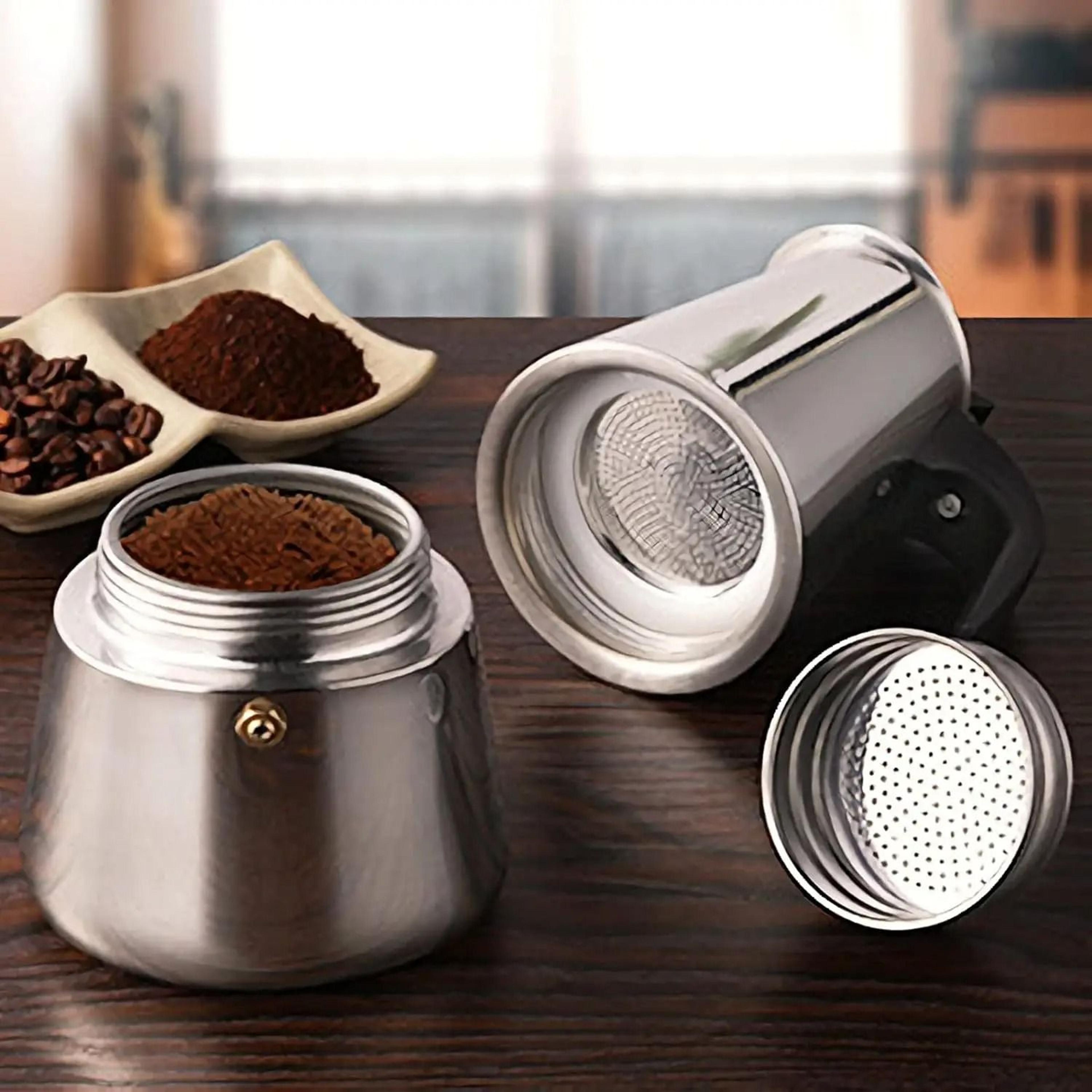 Stainless Steel Moka Pot Espresso Maker Stove Top Coffee Percolator 4 6 9 Cup Options 3