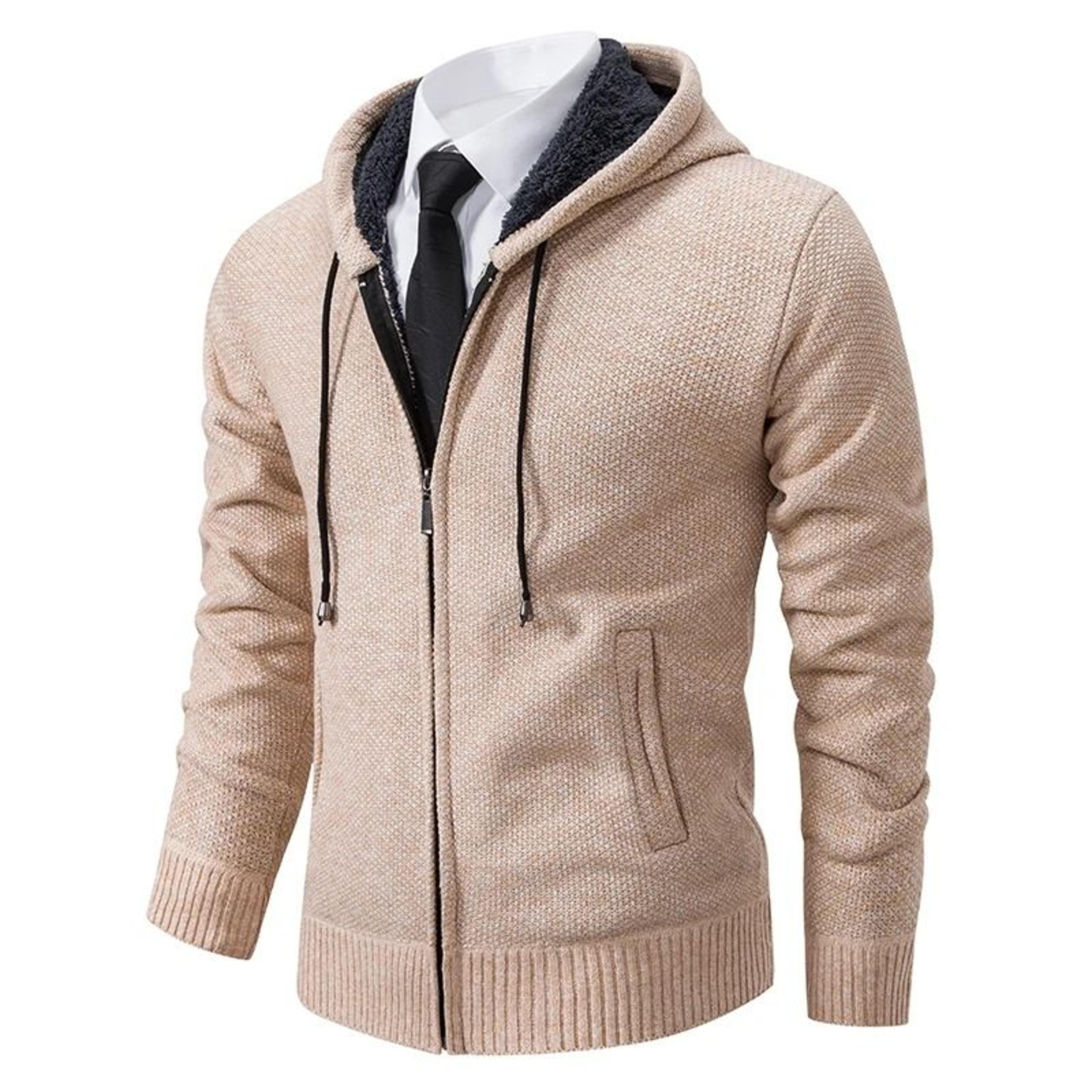 Autumn Winter Mens Casual Sports Coat Fleece Warm Zipper Cardigan 20