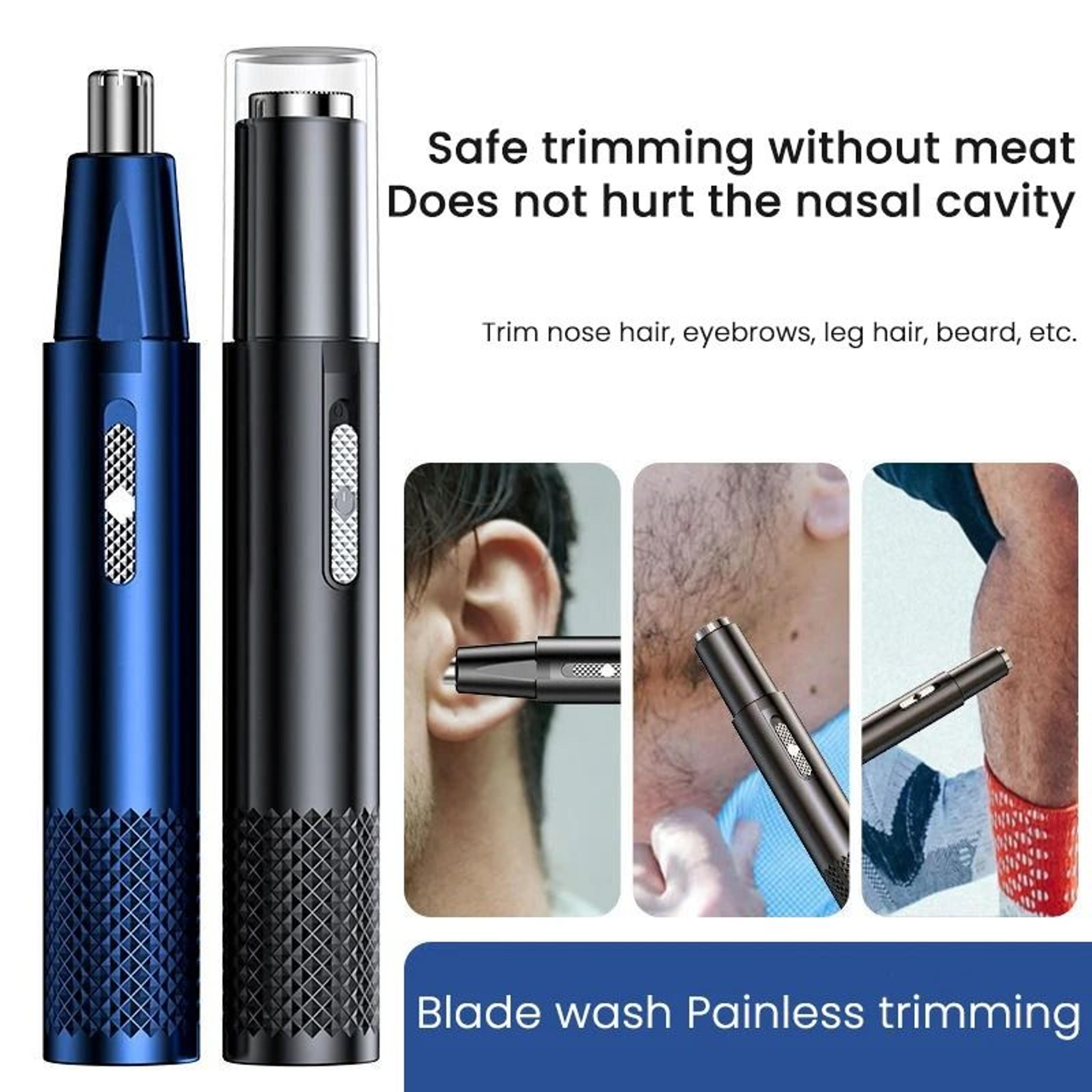 Rechargeable Nose Hair Trimmer With DualUse Design And Washable Blades 5