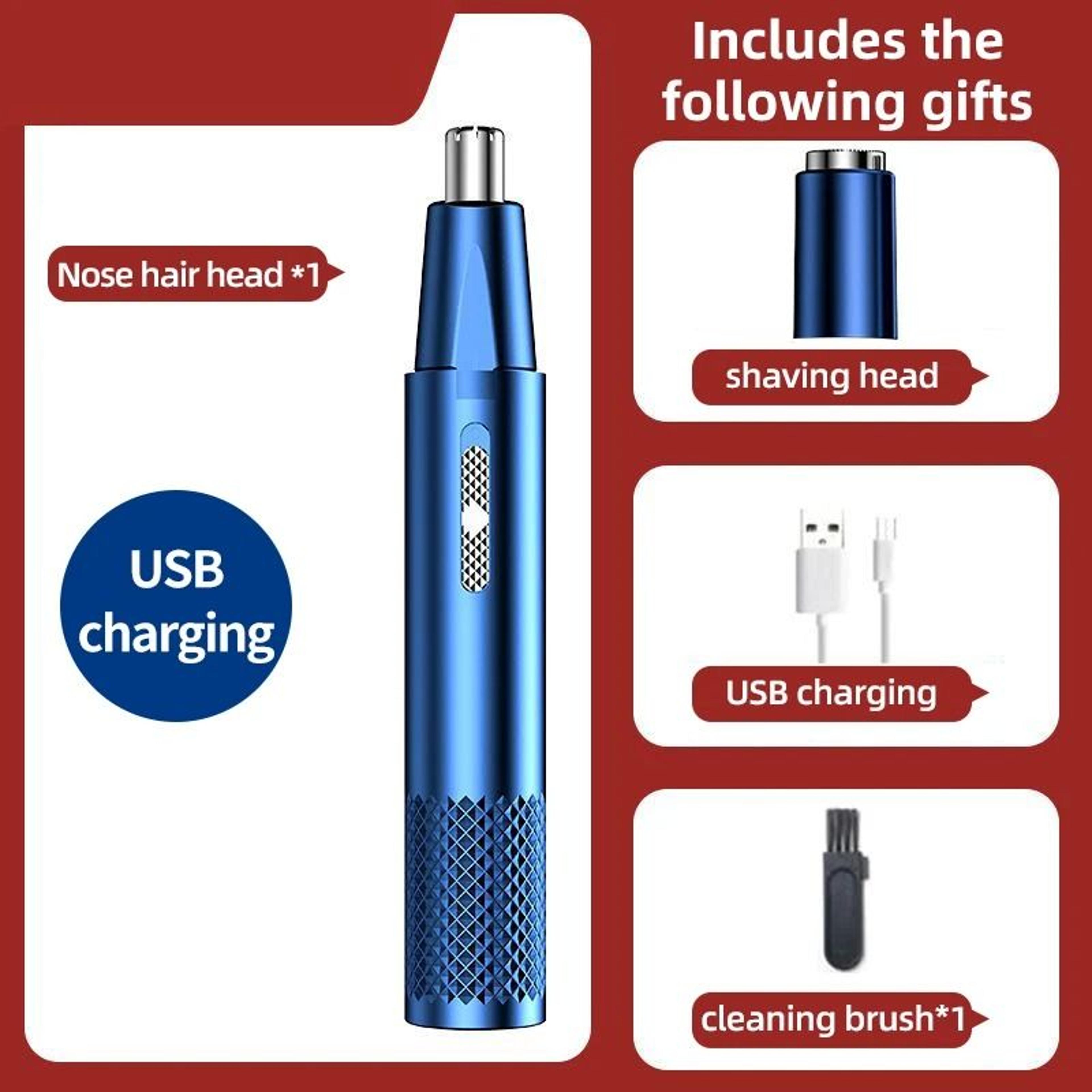 Rechargeable Nose Hair Trimmer With DualUse Design And Washable Blades 8