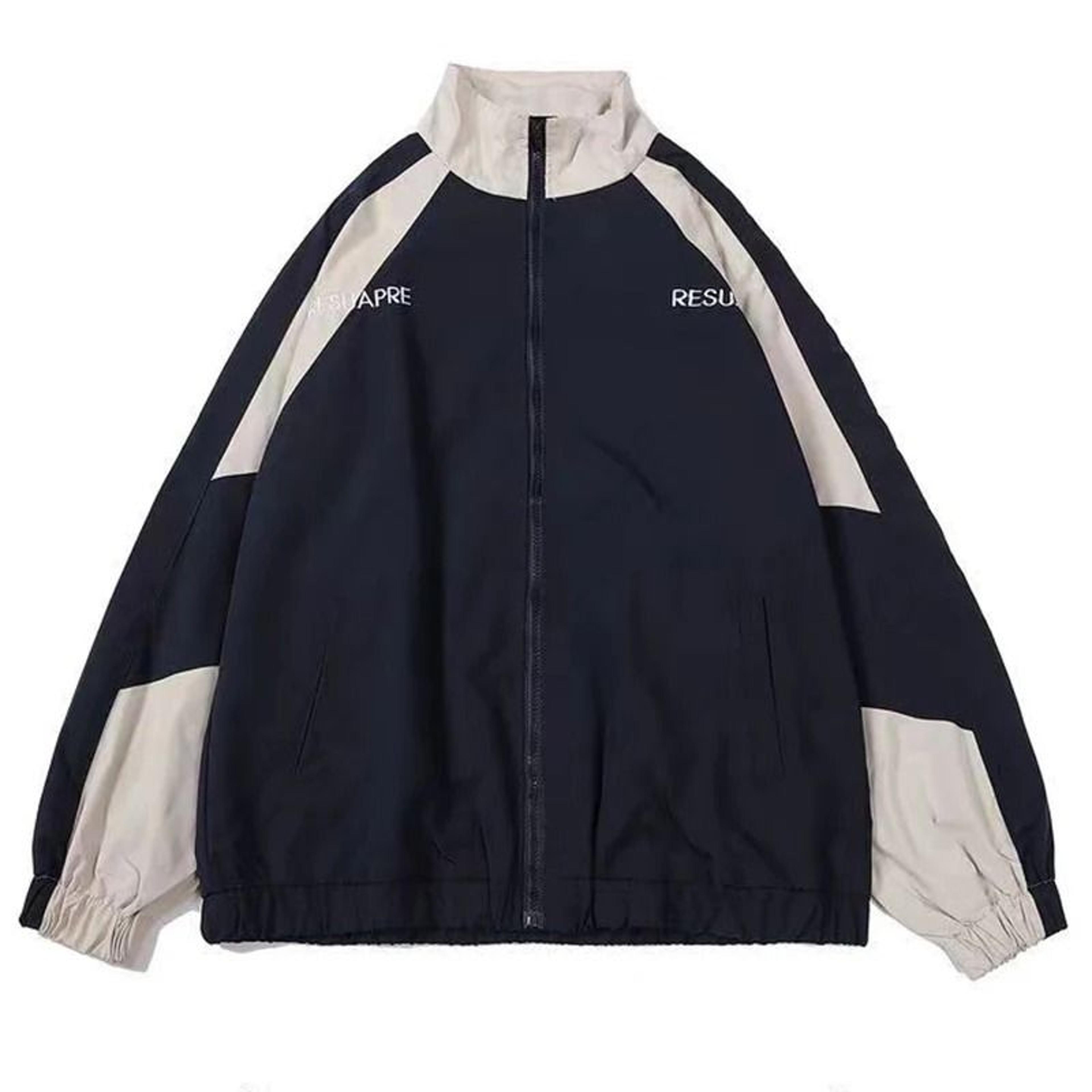 hip hop varsity jacket patchwork college style windbreaker