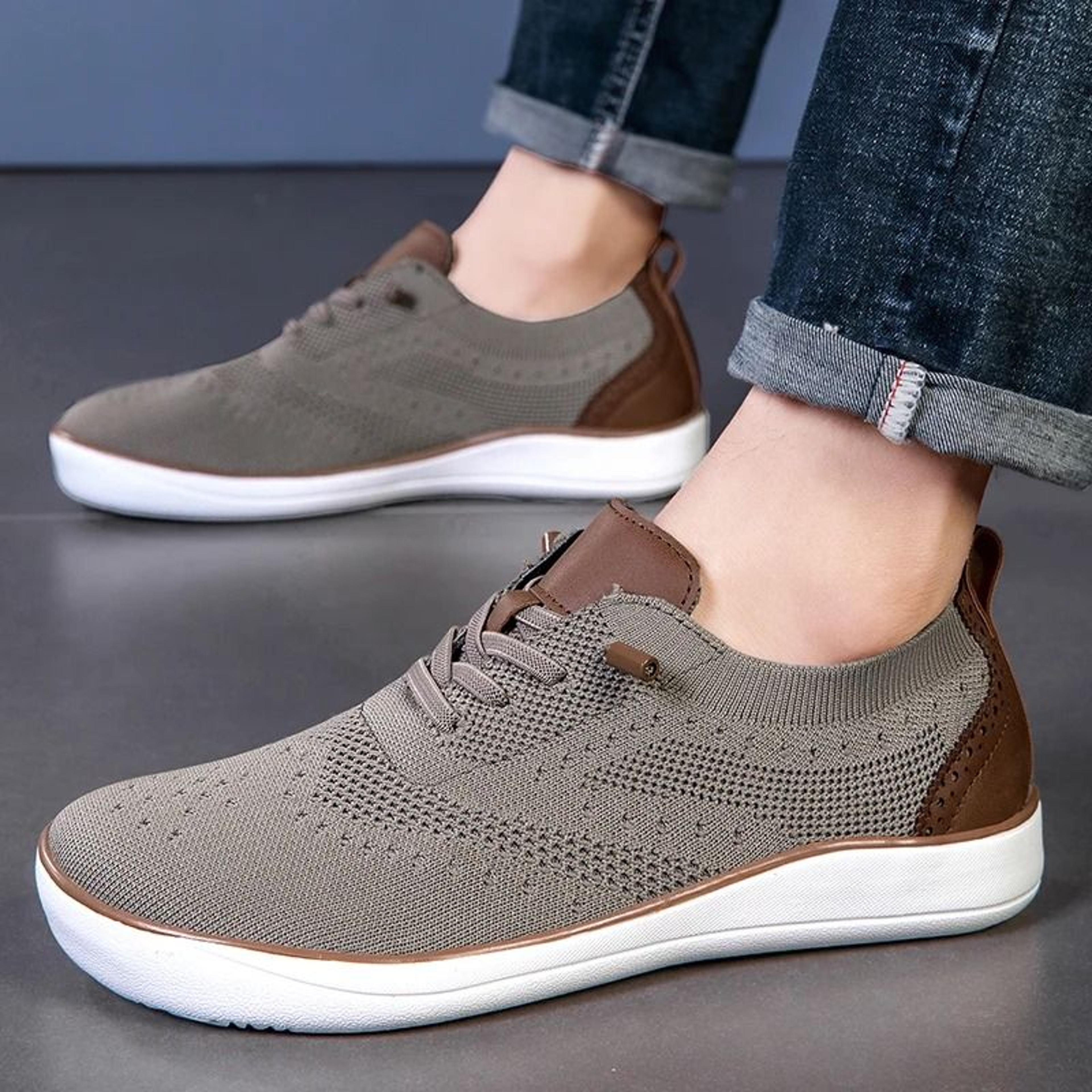 mens wide casual walking shoes soft lightweight comfort fit