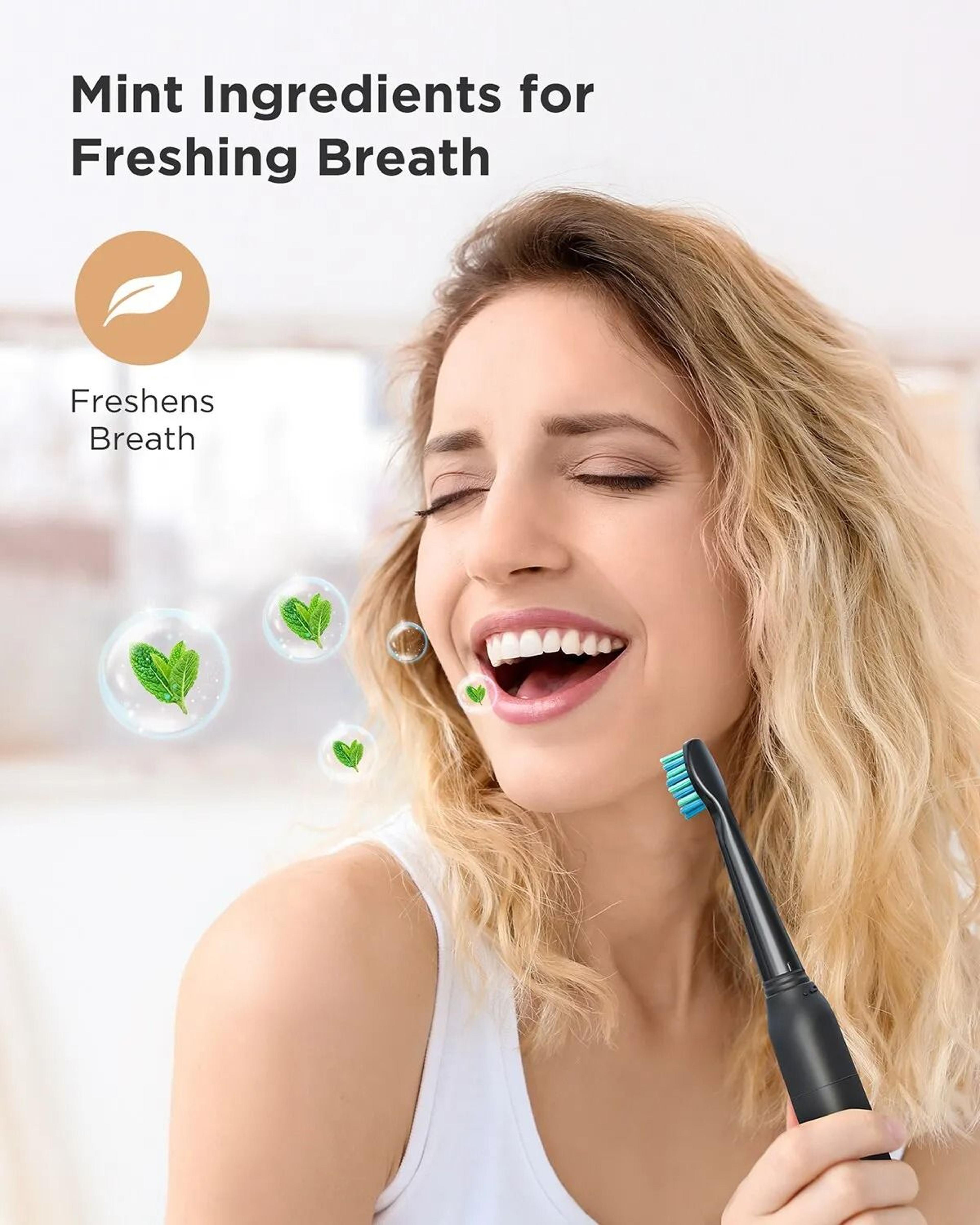 Electric Sonic Toothbrush Rechargeable Waterproof With Replacement Heads 6