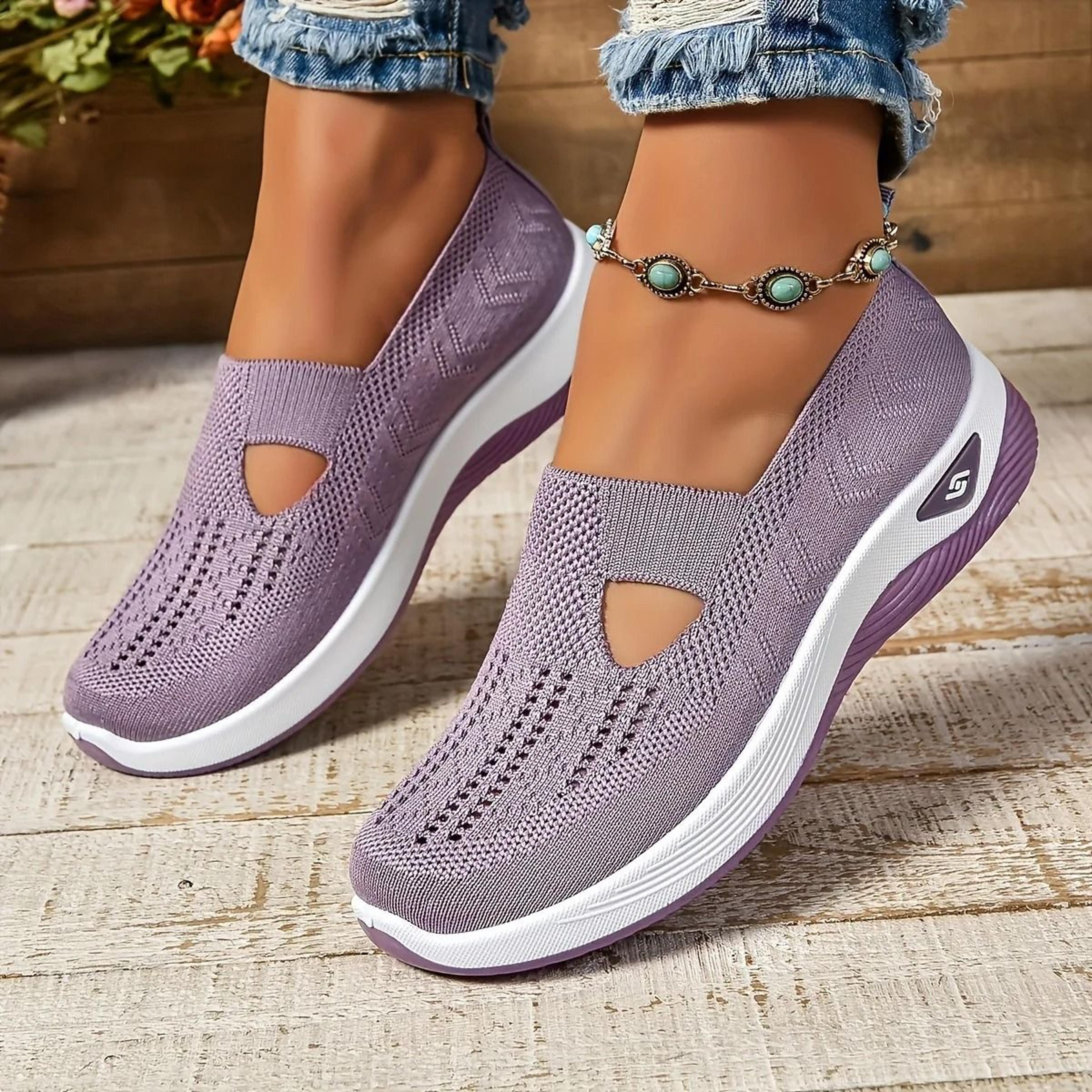 Summer Women Sneakers Breathable Slip On Walking Shoes 14