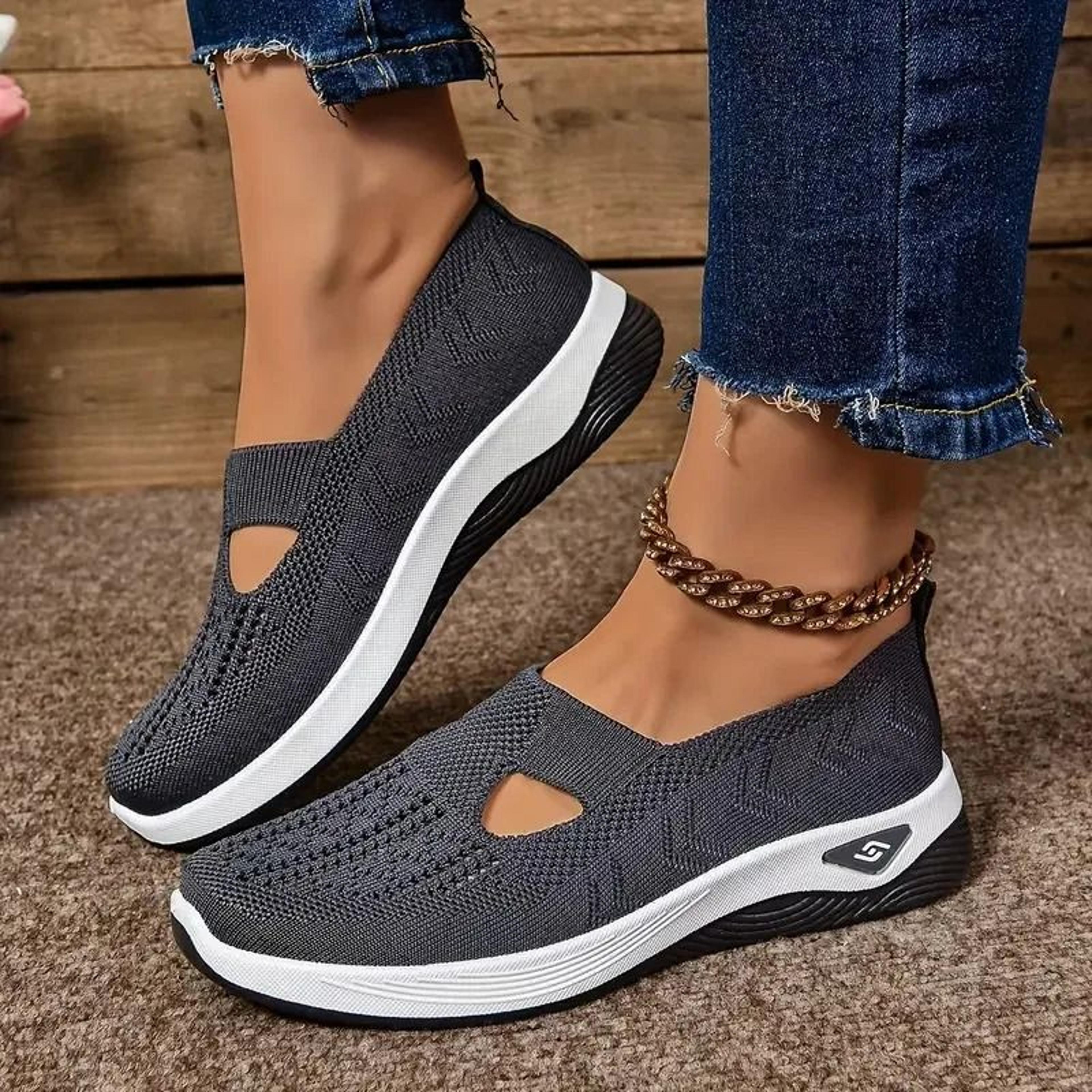 Summer Women Sneakers Breathable Slip On Walking Shoes 15