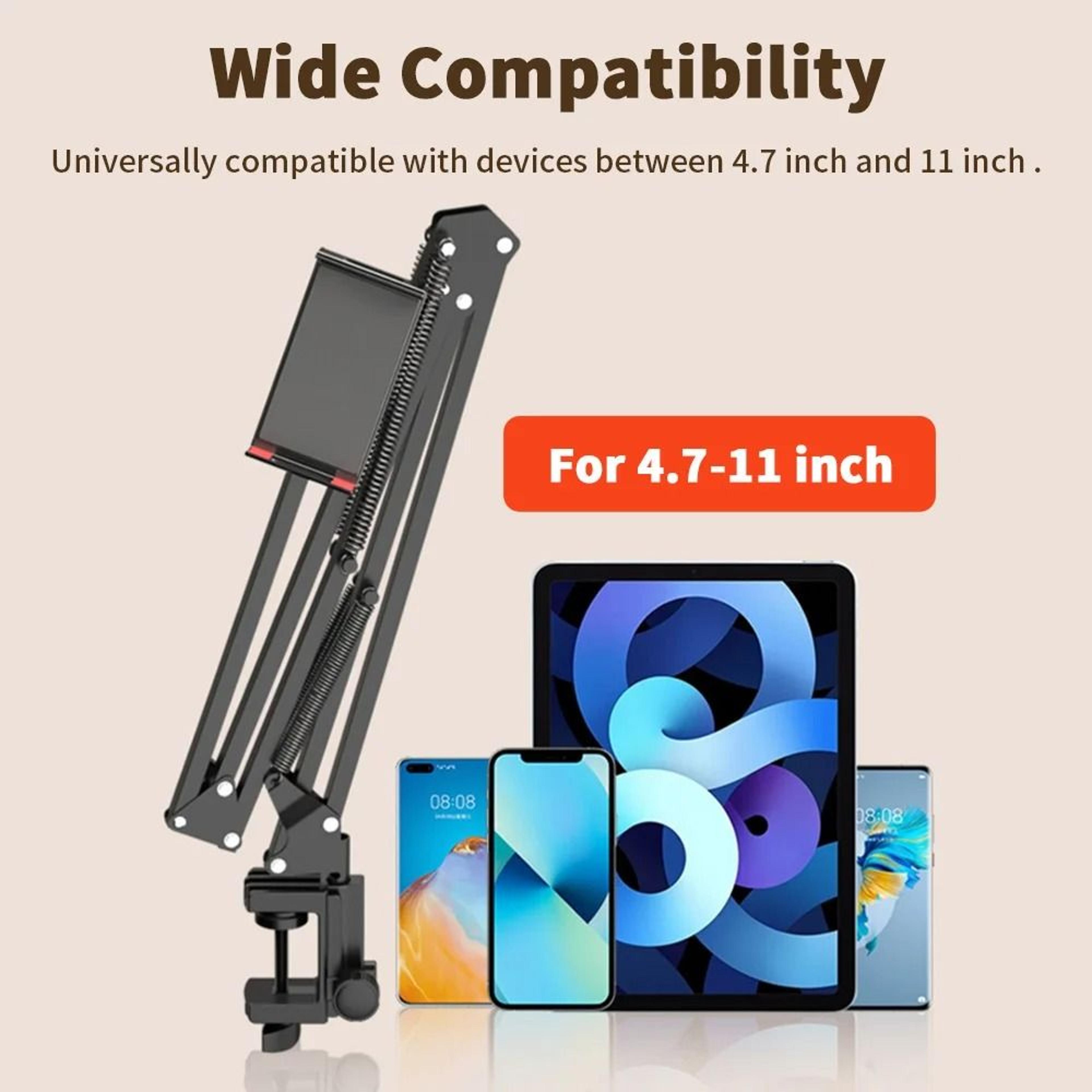 Tablet Holder For Bed With 90cm Metal Arm 360 Rotating Tablet Stand For IPad And Phones 5