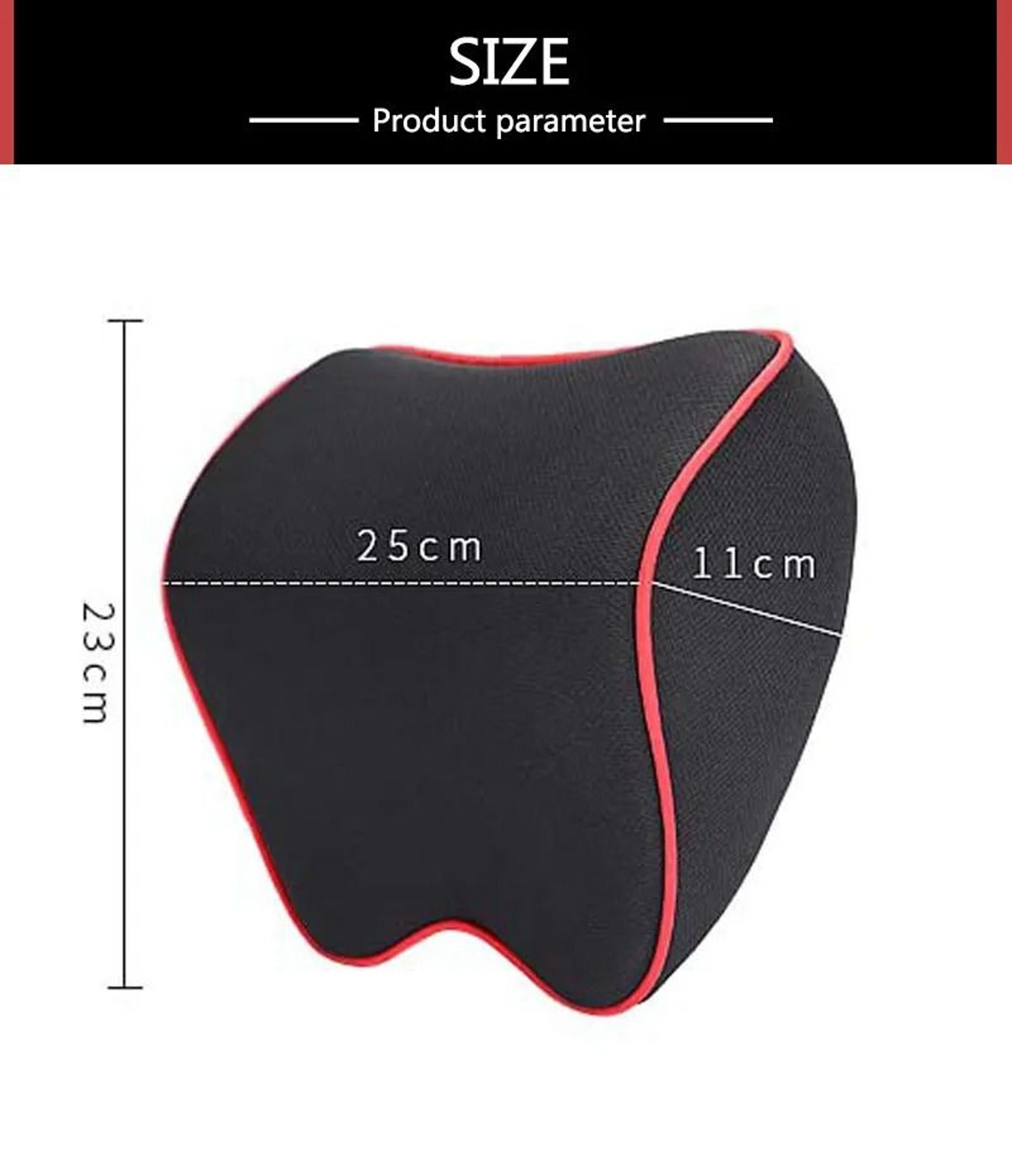 Car Neck Pillow With Memory Foam Cushion For Seat Head Support 3