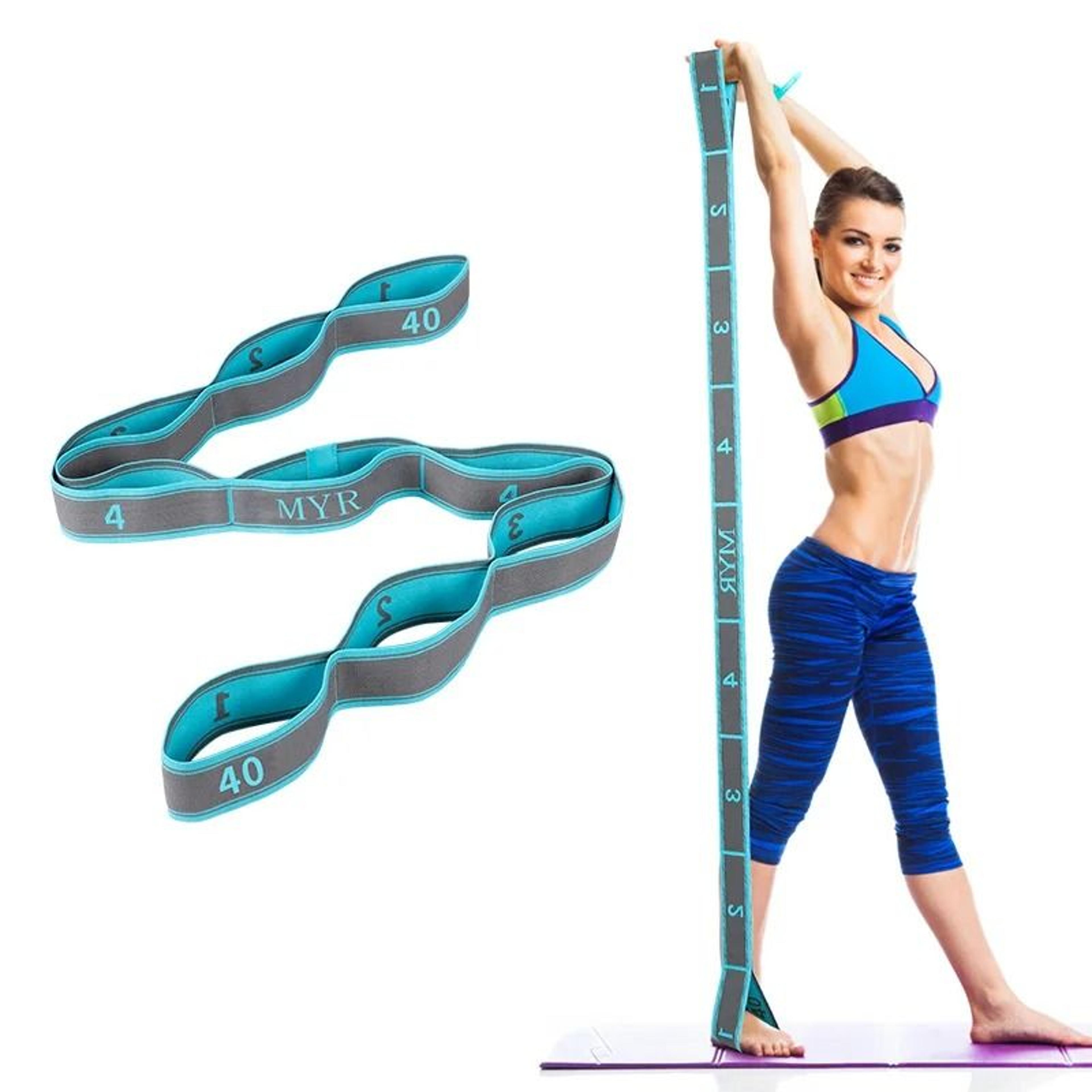 Elastic Yoga Stretching Strap With Loops For Flexibility And Balance 1