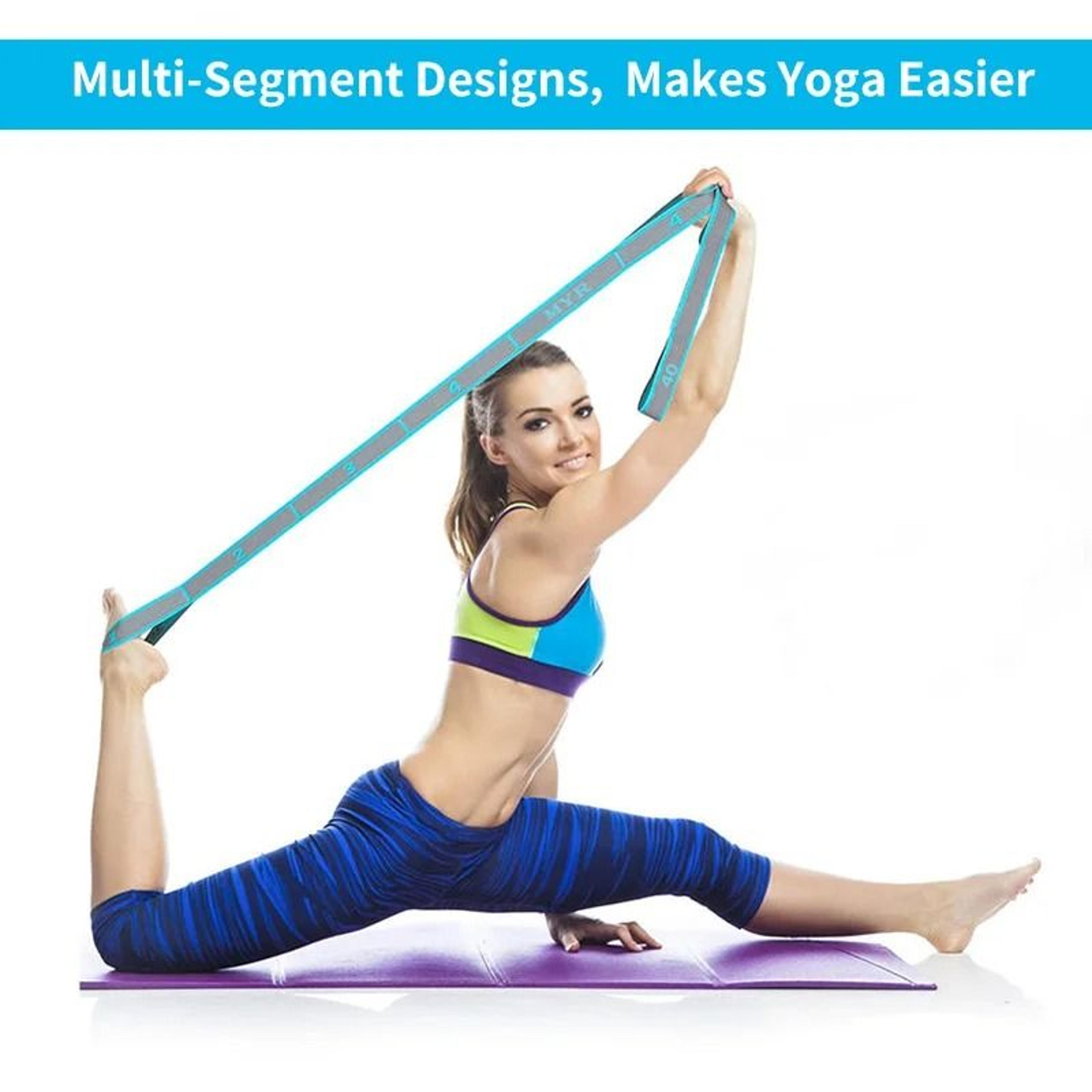 Elastic Yoga Stretching Strap With Loops For Flexibility And Balance 4