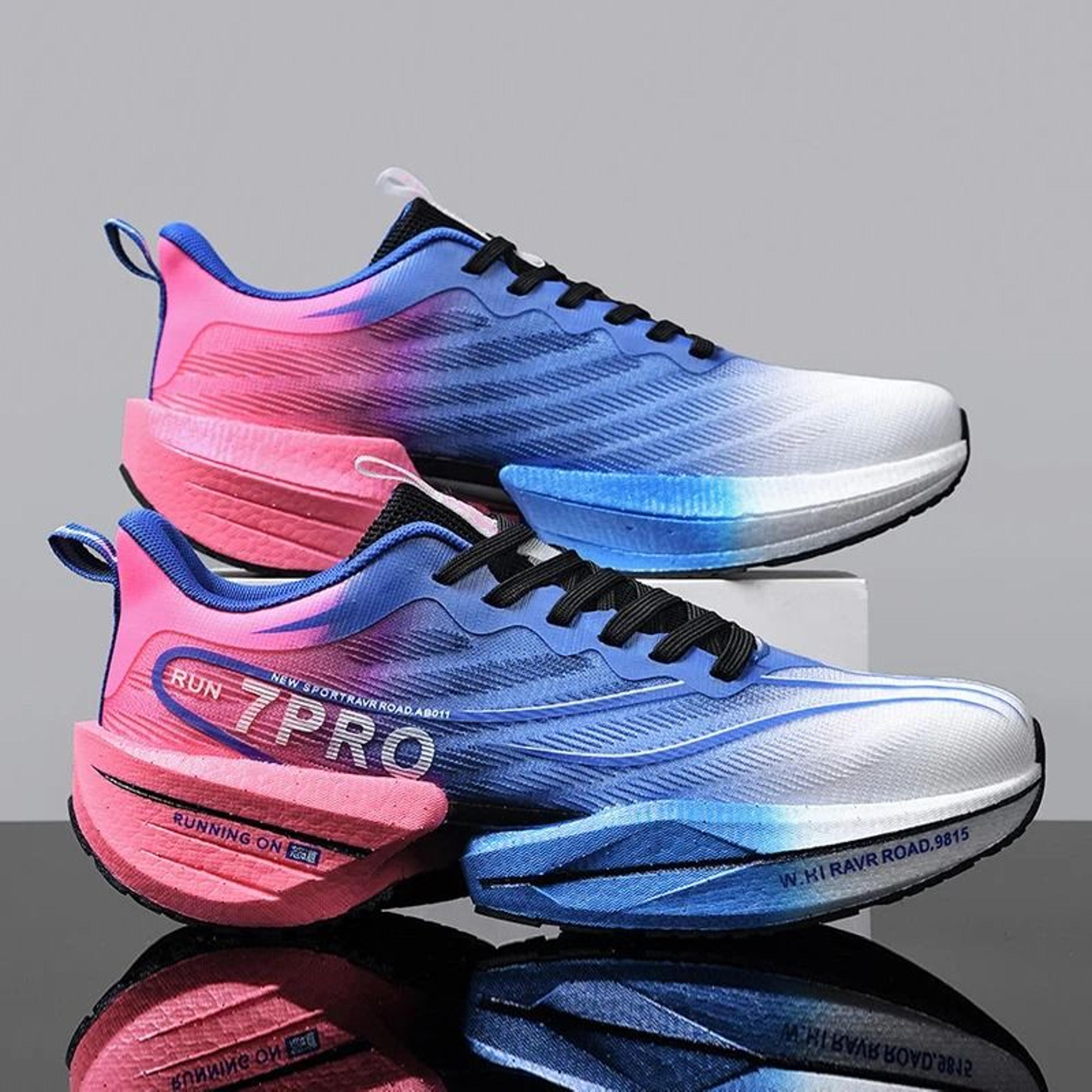 Mens Carbon Plate Running Sneakers Lightweight Mesh Sports Shoes 9