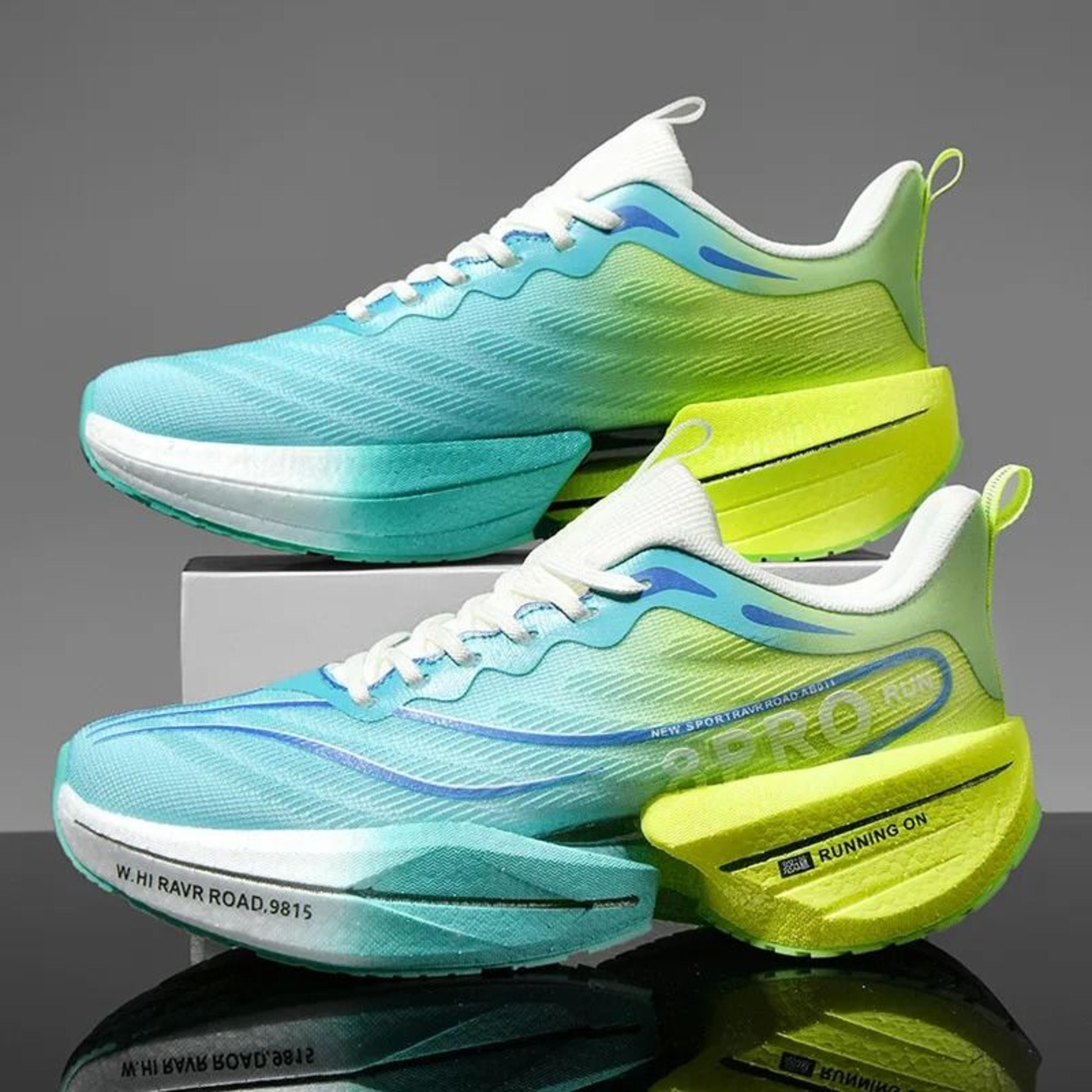 Mens Carbon Plate Running Sneakers Lightweight Mesh Sports Shoes 10