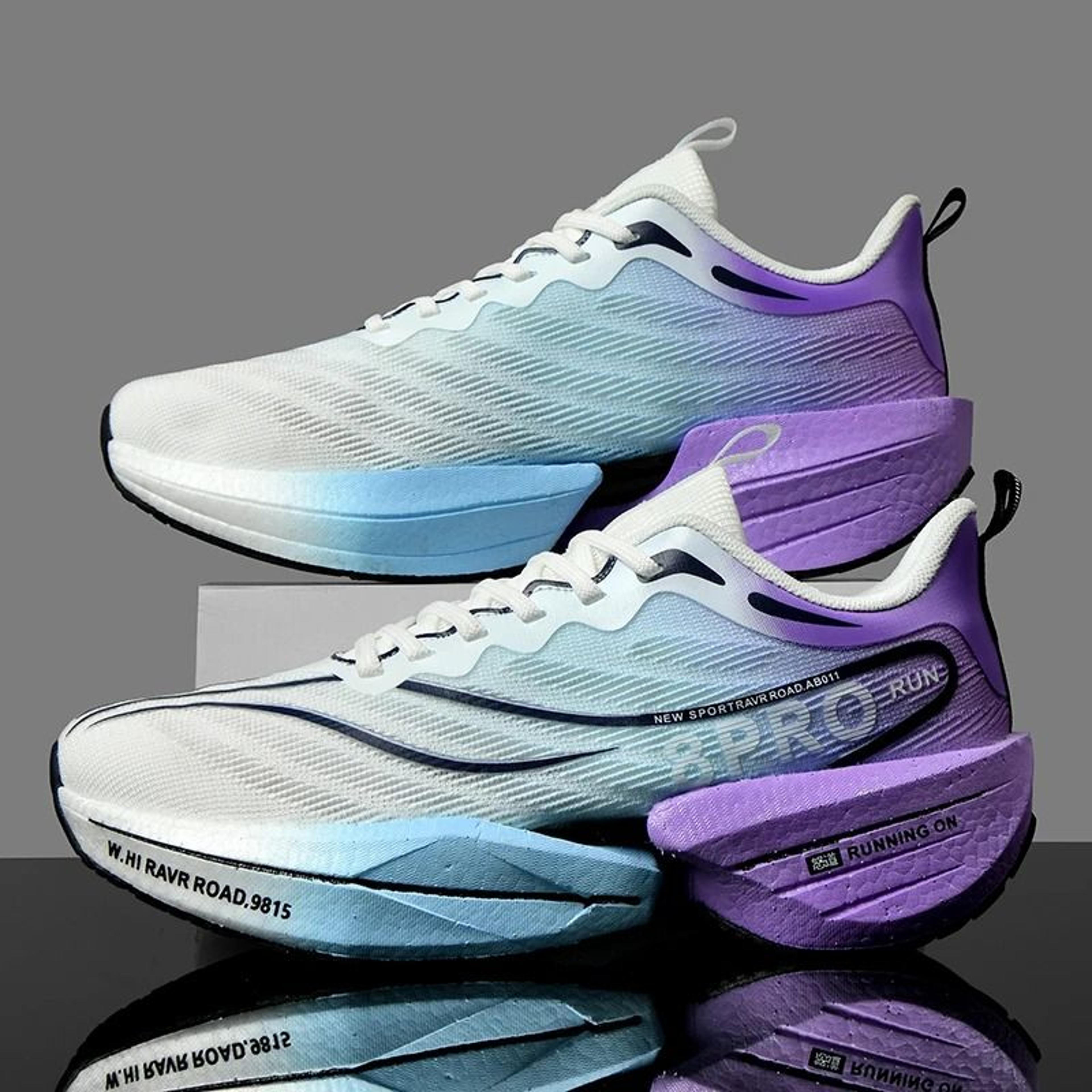 Mens Carbon Plate Running Sneakers Lightweight Mesh Sports Shoes 7