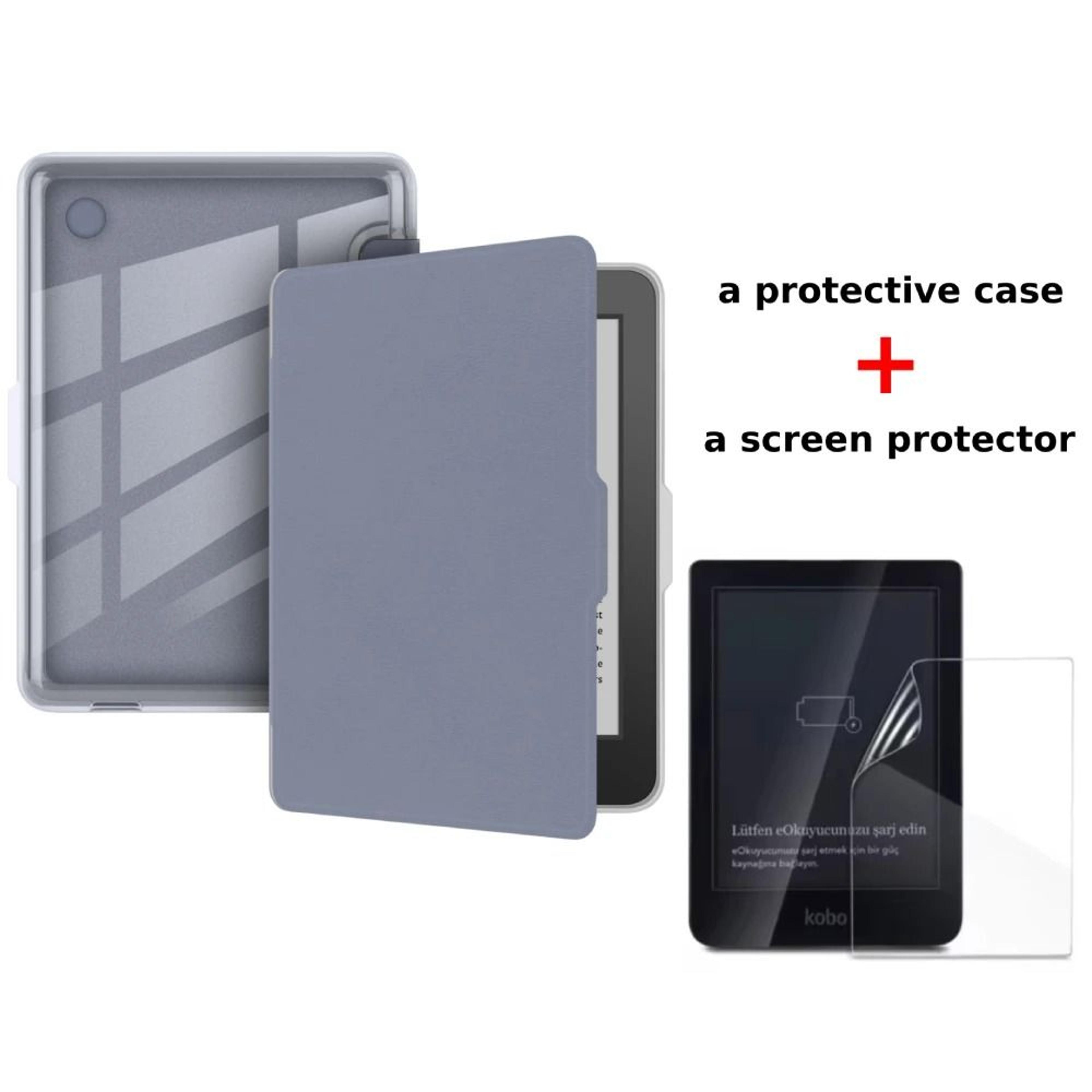 Kobo Clara BW Case With Screen Protector Auto Sleep Leather Magnetic Cover 13
