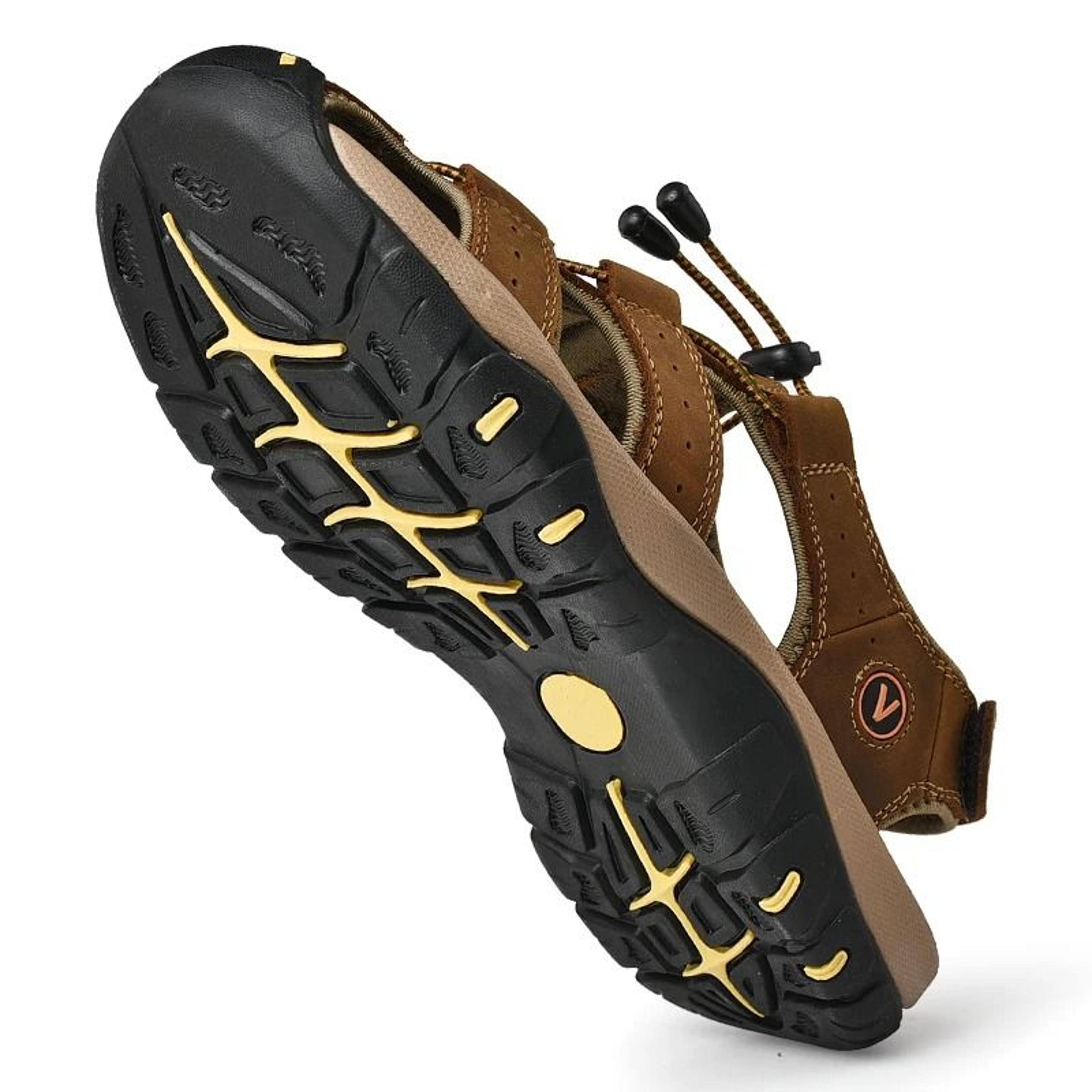 Men Genuine Leather Sandals Casual Outdoor Roman Beach Shoes 4