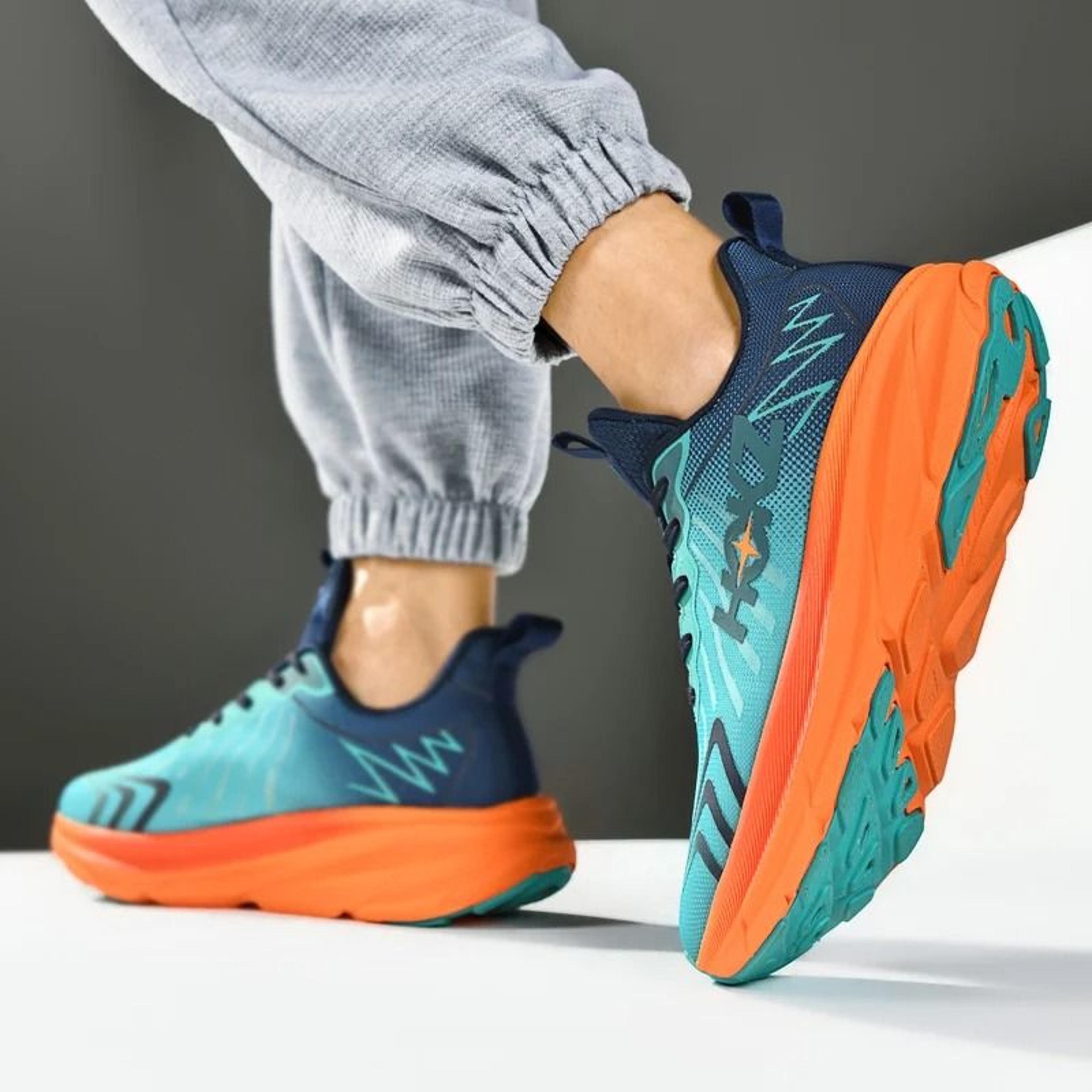 Mens Sports Running Shoes Breathable Mesh Thick Sole Outdoor Sneakers 1