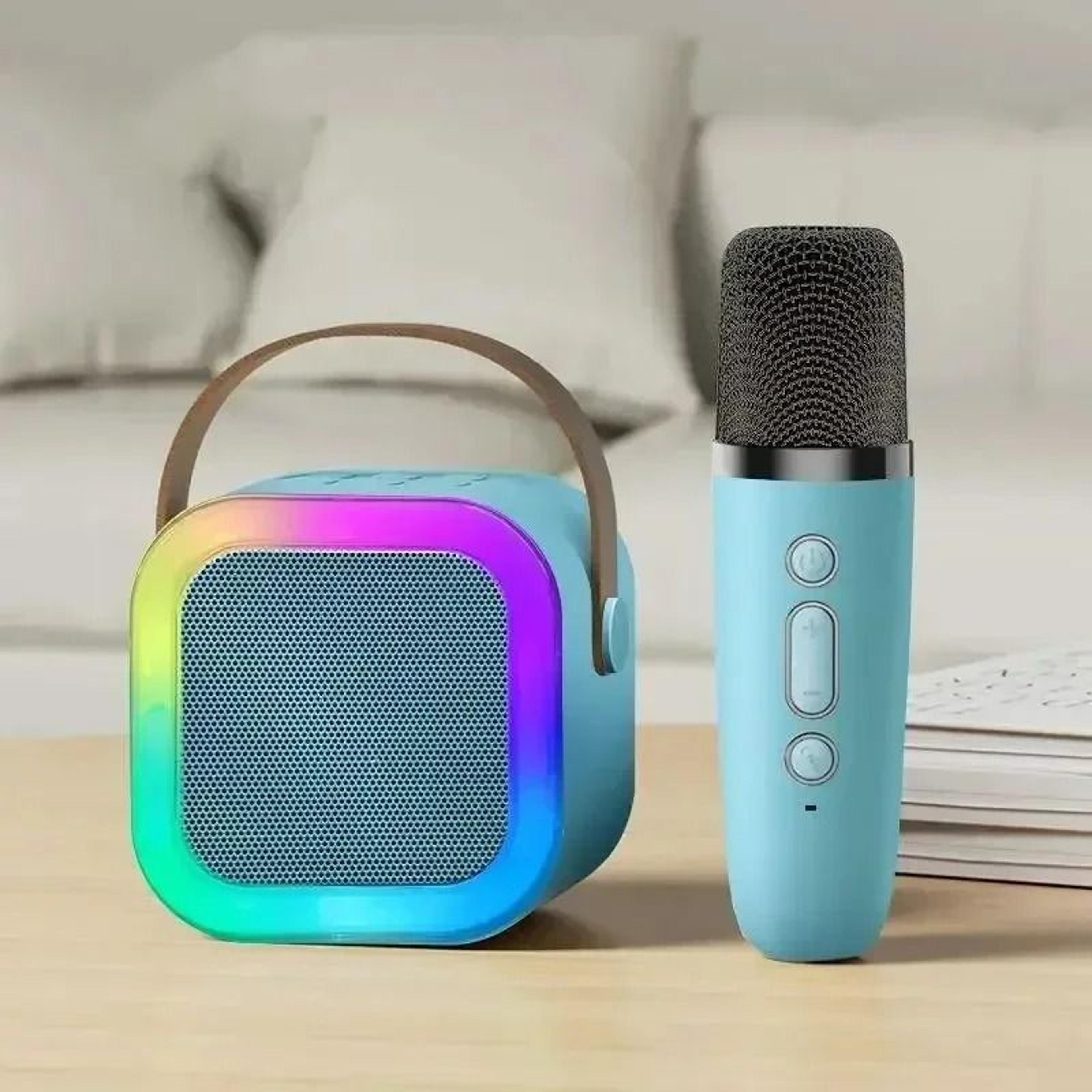 Mini Bluetooth Karaoke Speaker With Microphone And RGB Lights 10