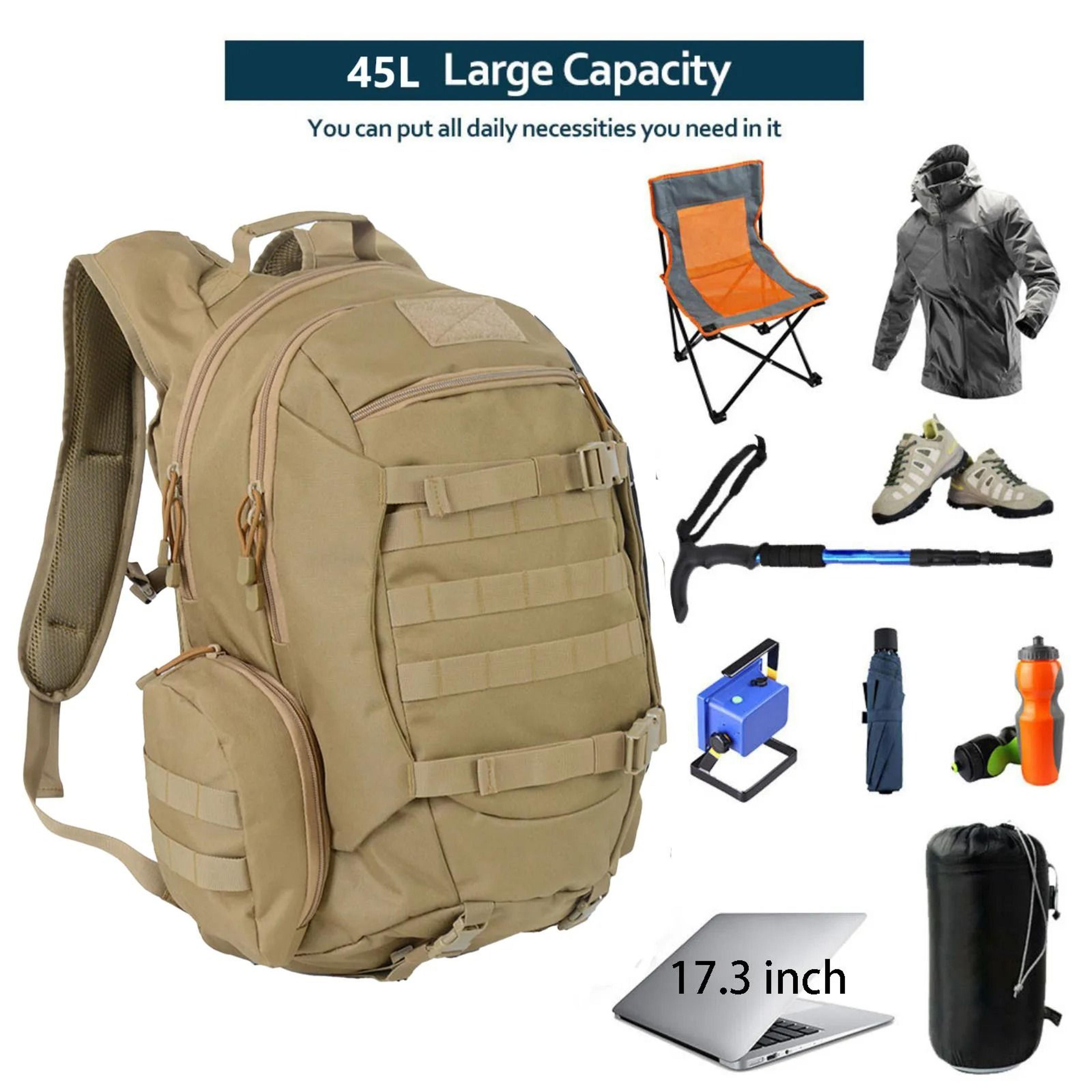 45L Waterproof Tactical Backpack Outdoor Rucksack For Hiking Camping And Fishing 5
