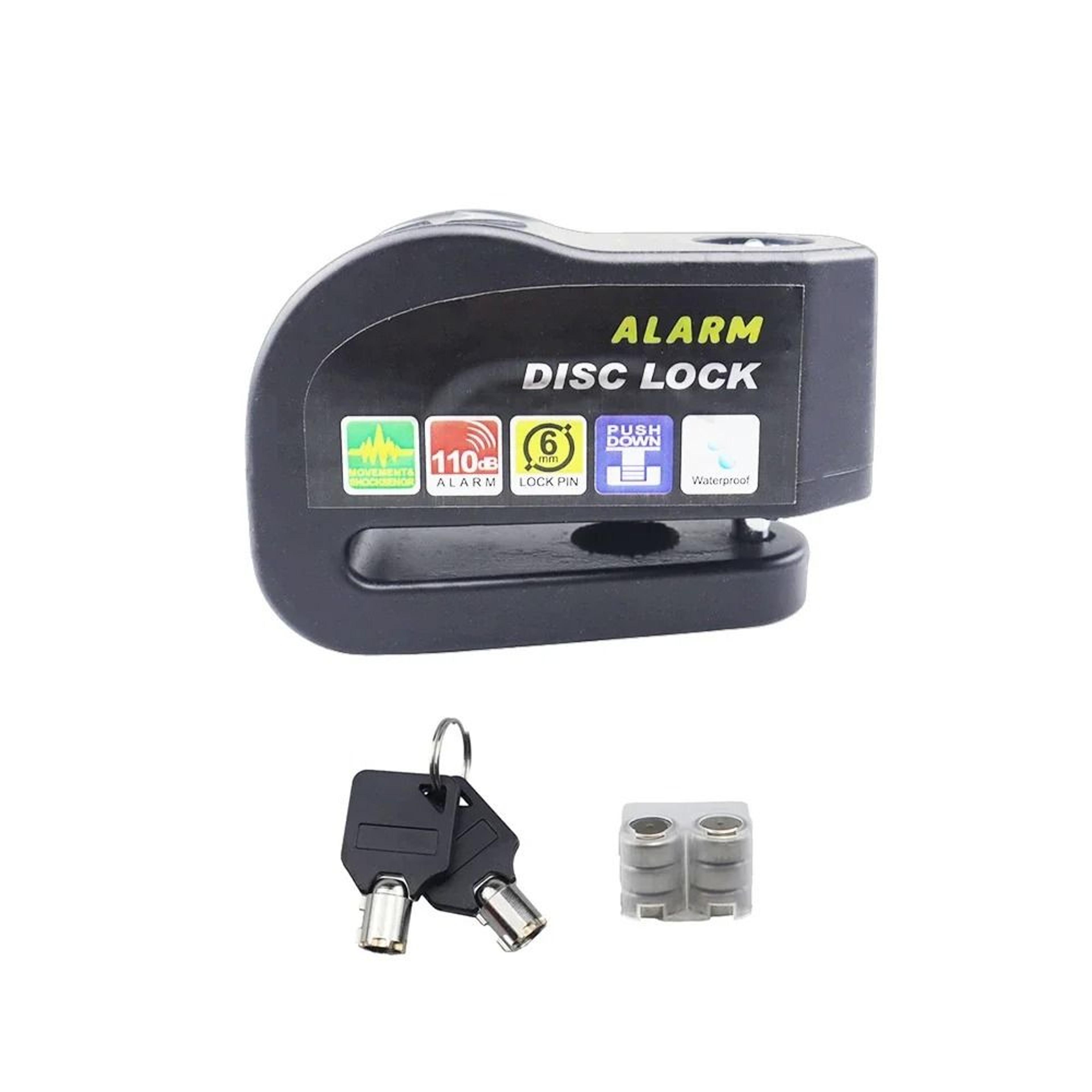 Motorcycle And Bicycle Disc Brake Lock With Alarm And Reminder Cable 5