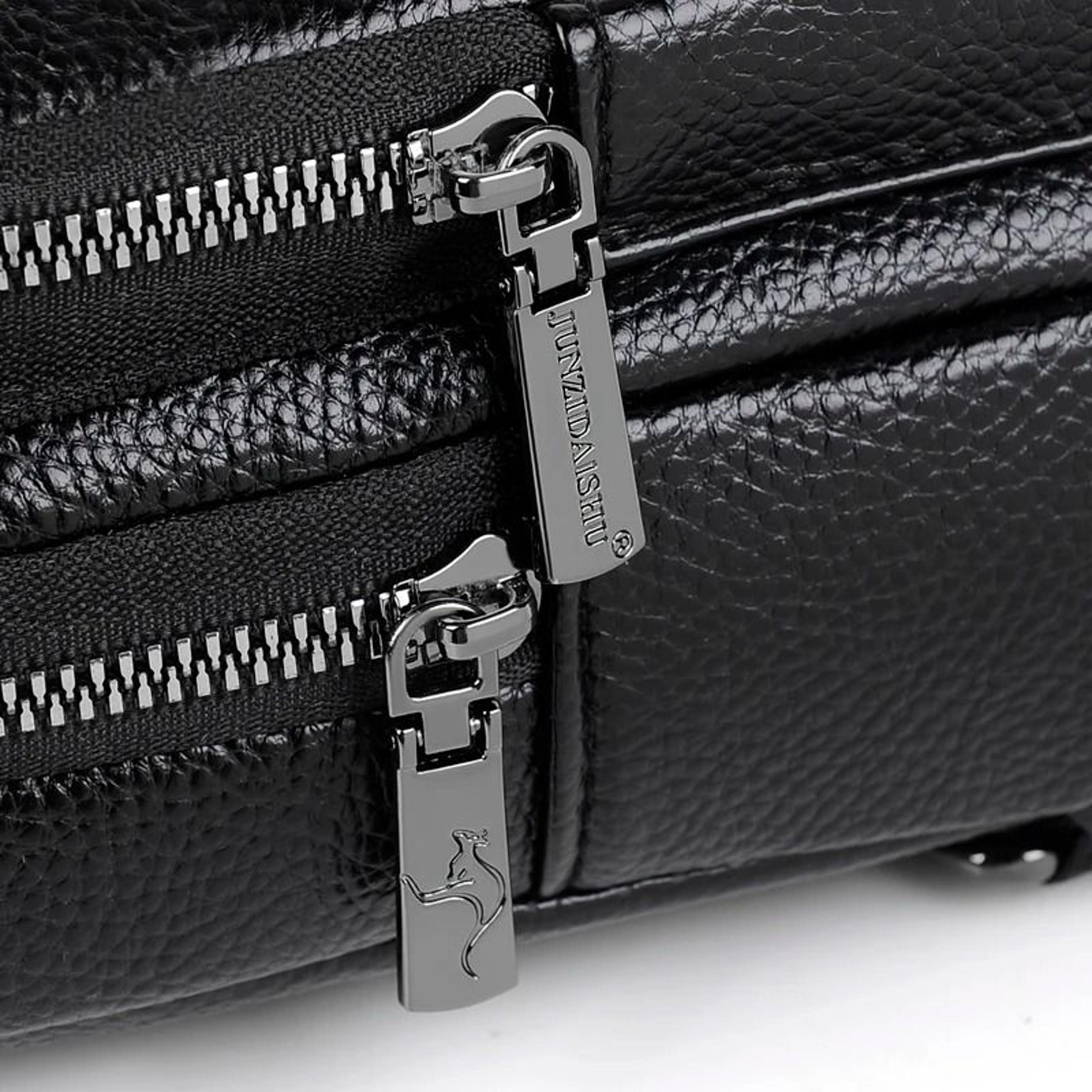 Mens Chest Pack Crossbody PU Leather Shoulder Bag 3