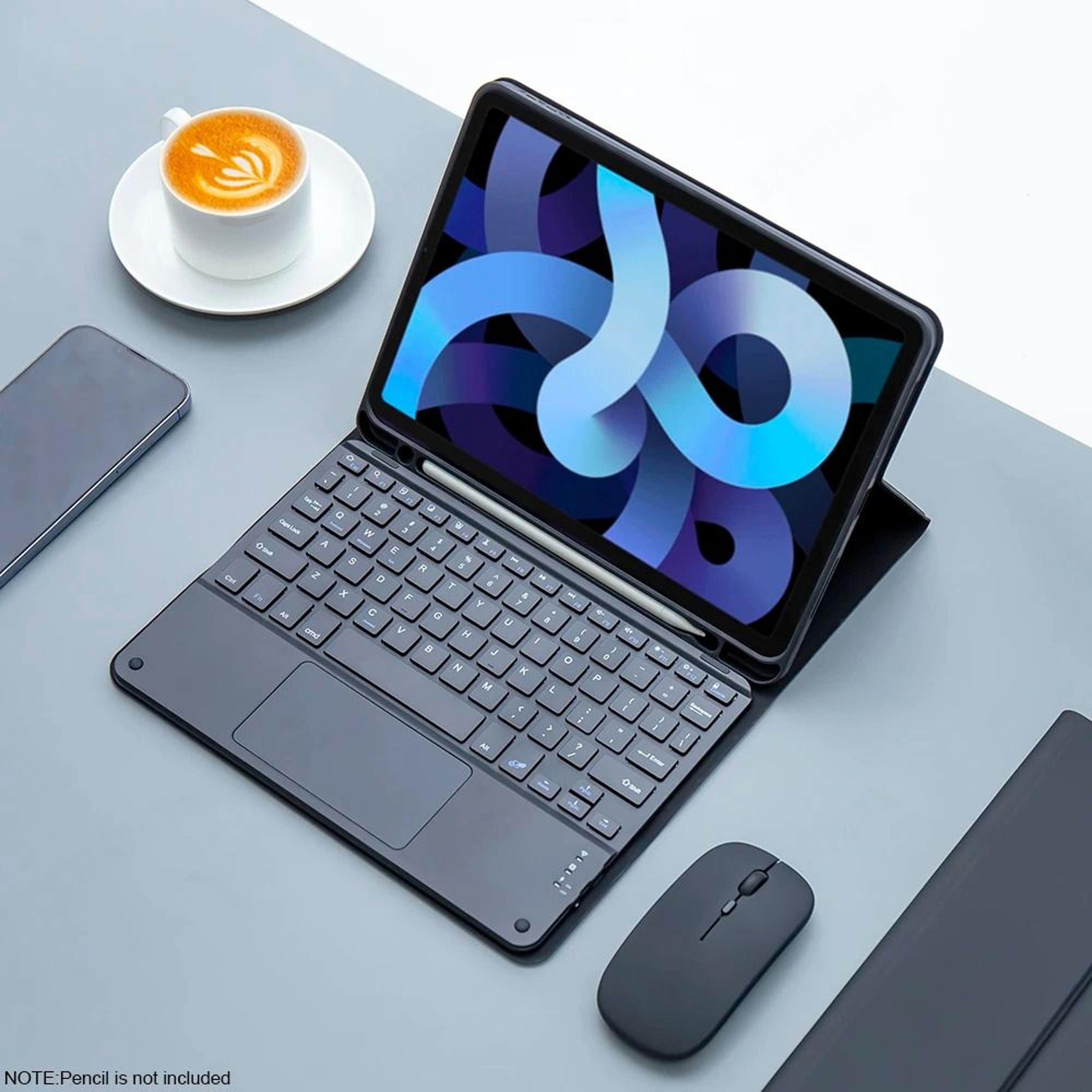 ipad keyboard case with wireless mouse bluetooth cover for ipad 7th 8th 9th 10th pro and air