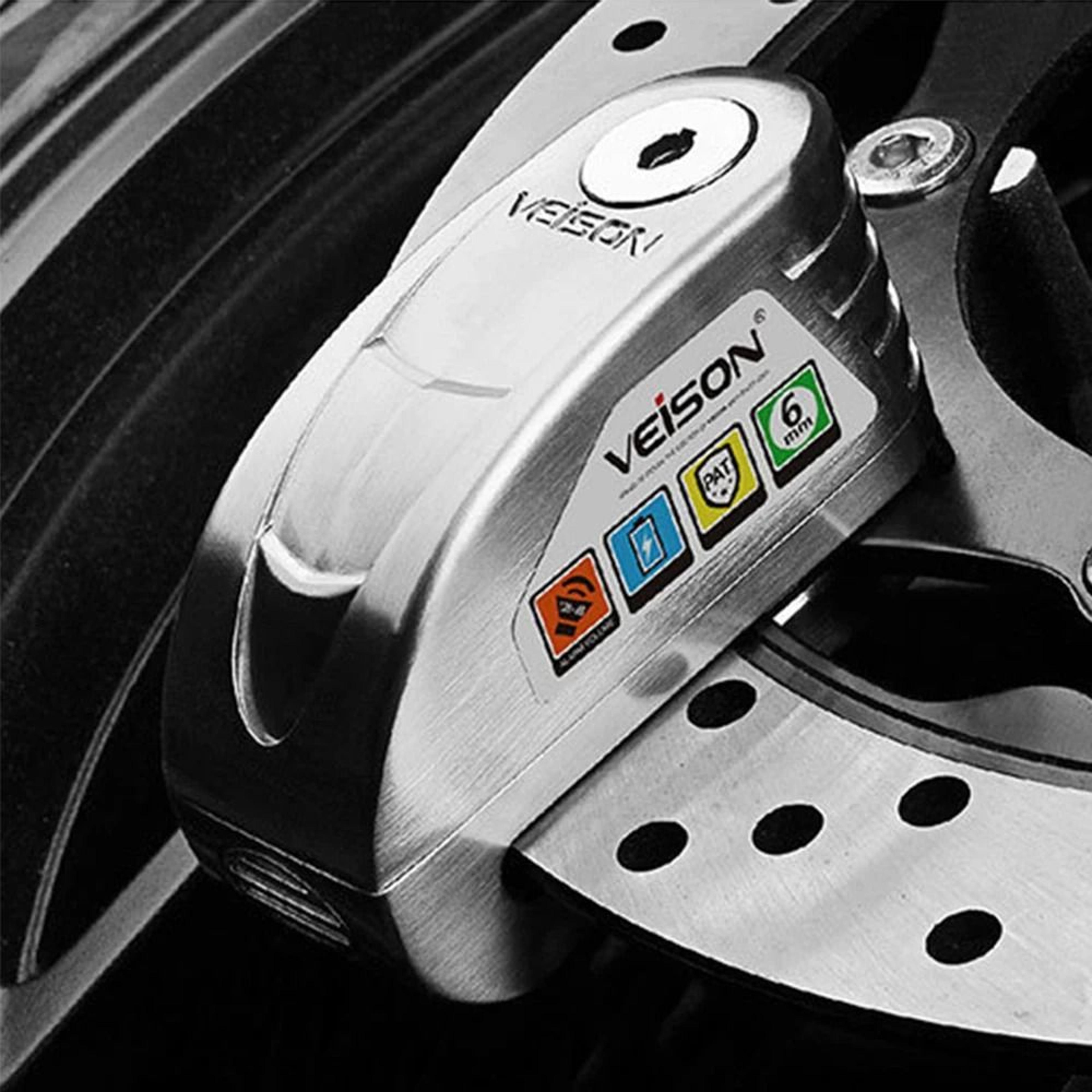 Motorcycle Alarm Disc Brake Lock 130DB Waterproof Anti Theft Security Padlock 3