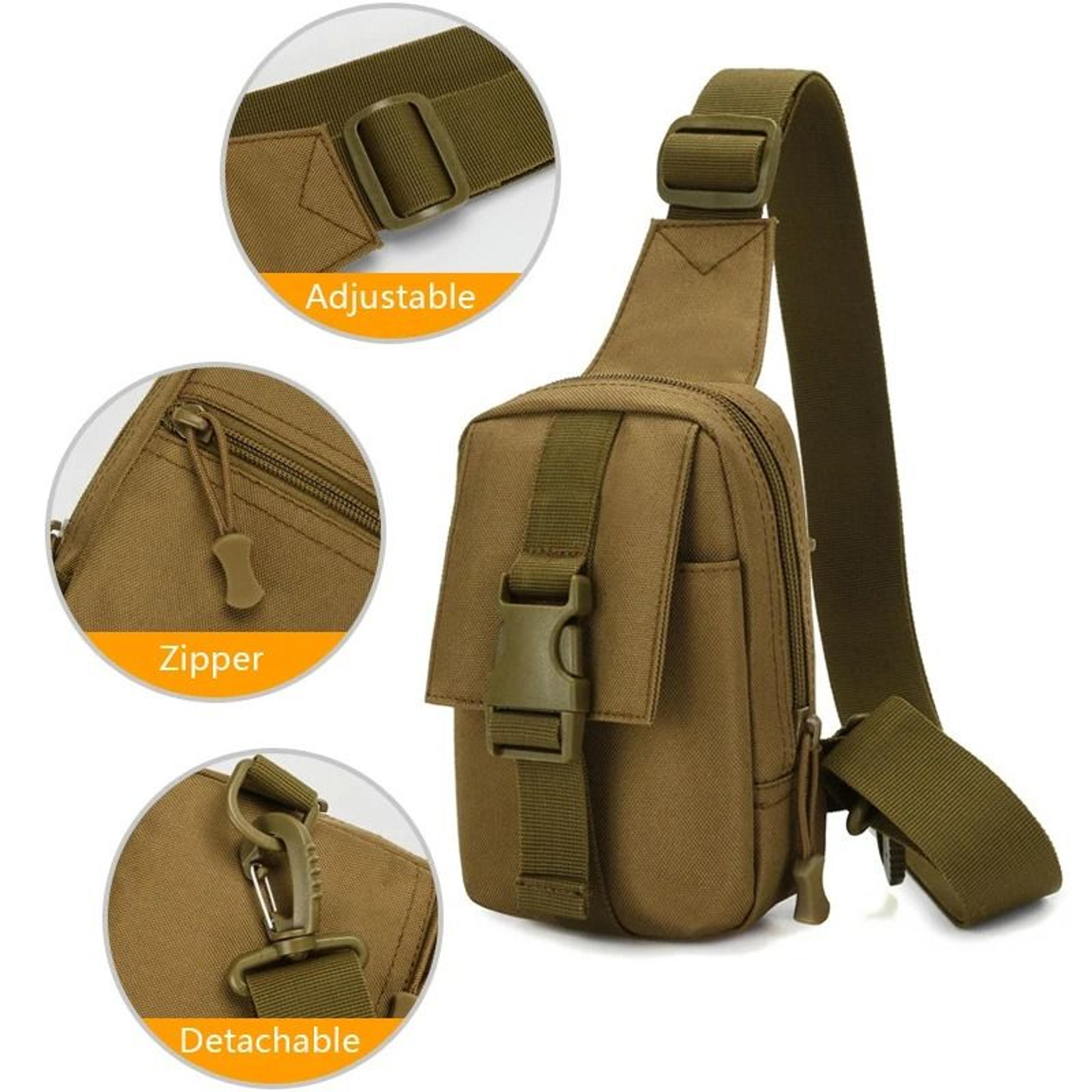 Tactical Chest Bag Military Trekking Pack EDC Sports Bag Shoulder Bag Crossbody Pack Assault Pouch  2