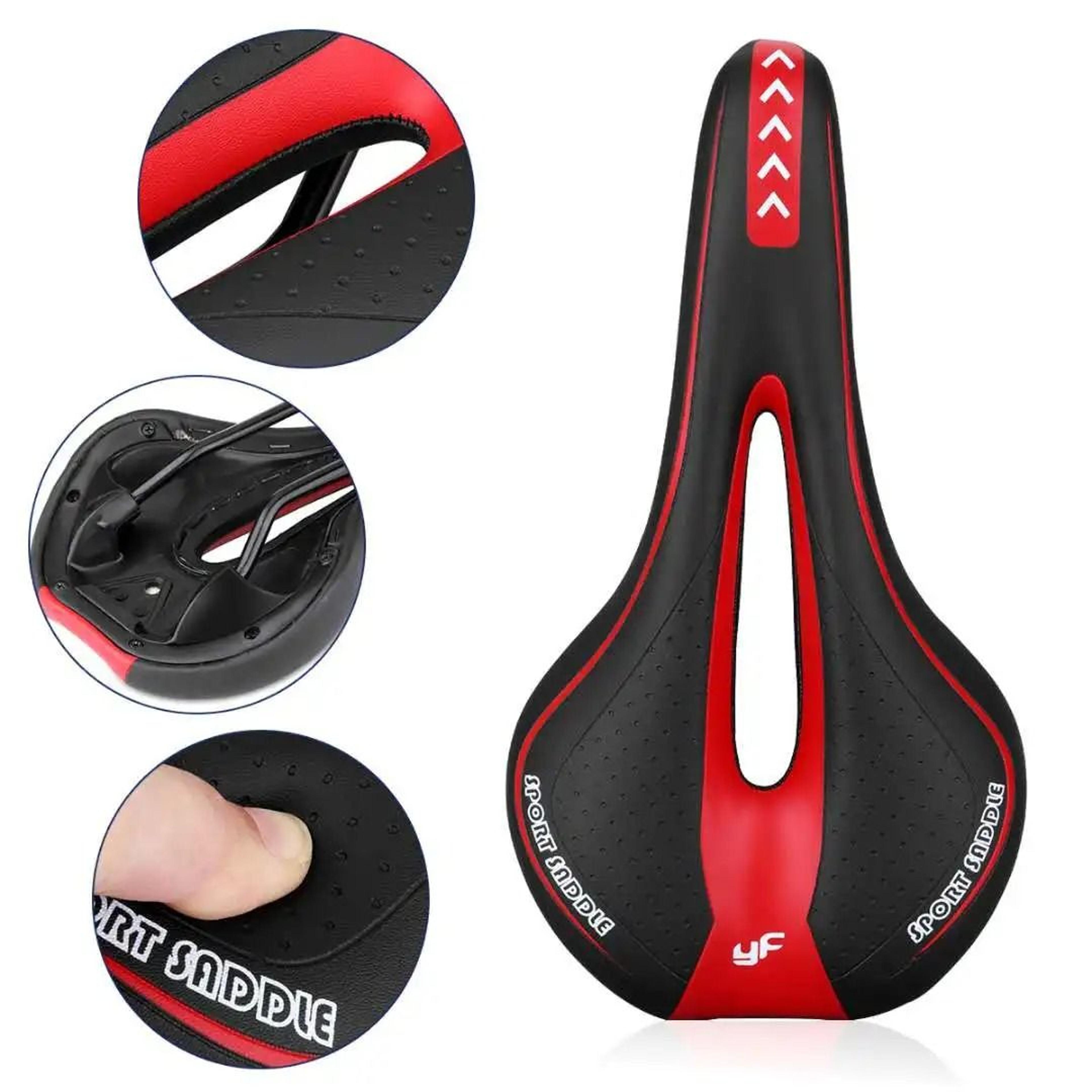 Comfortable Gel Bicycle Saddle Shockproof PU Leather Cushion 8