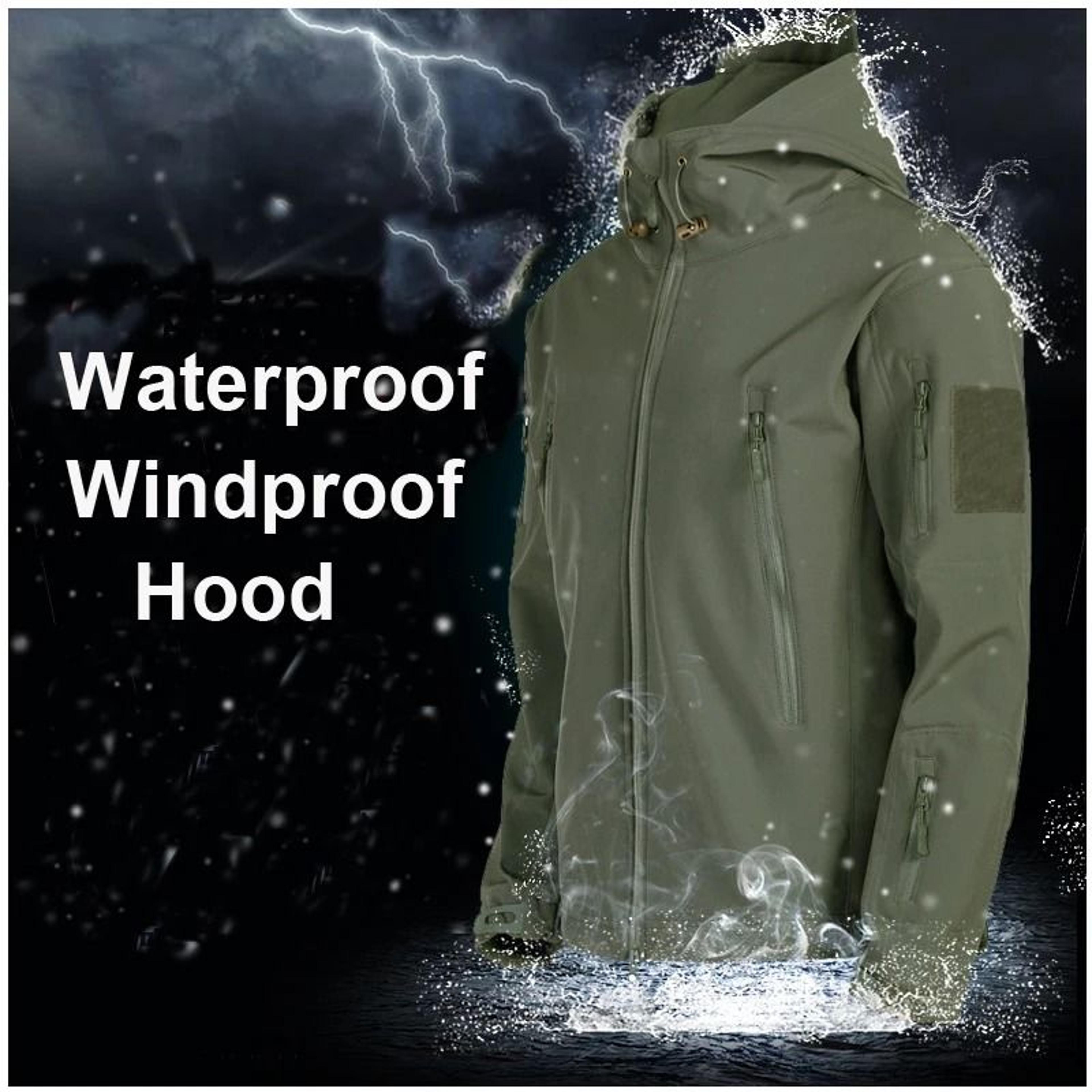 Mens Waterproof SoftShell Fleece Jacket And Pants For Hiking Camping Skiing 1