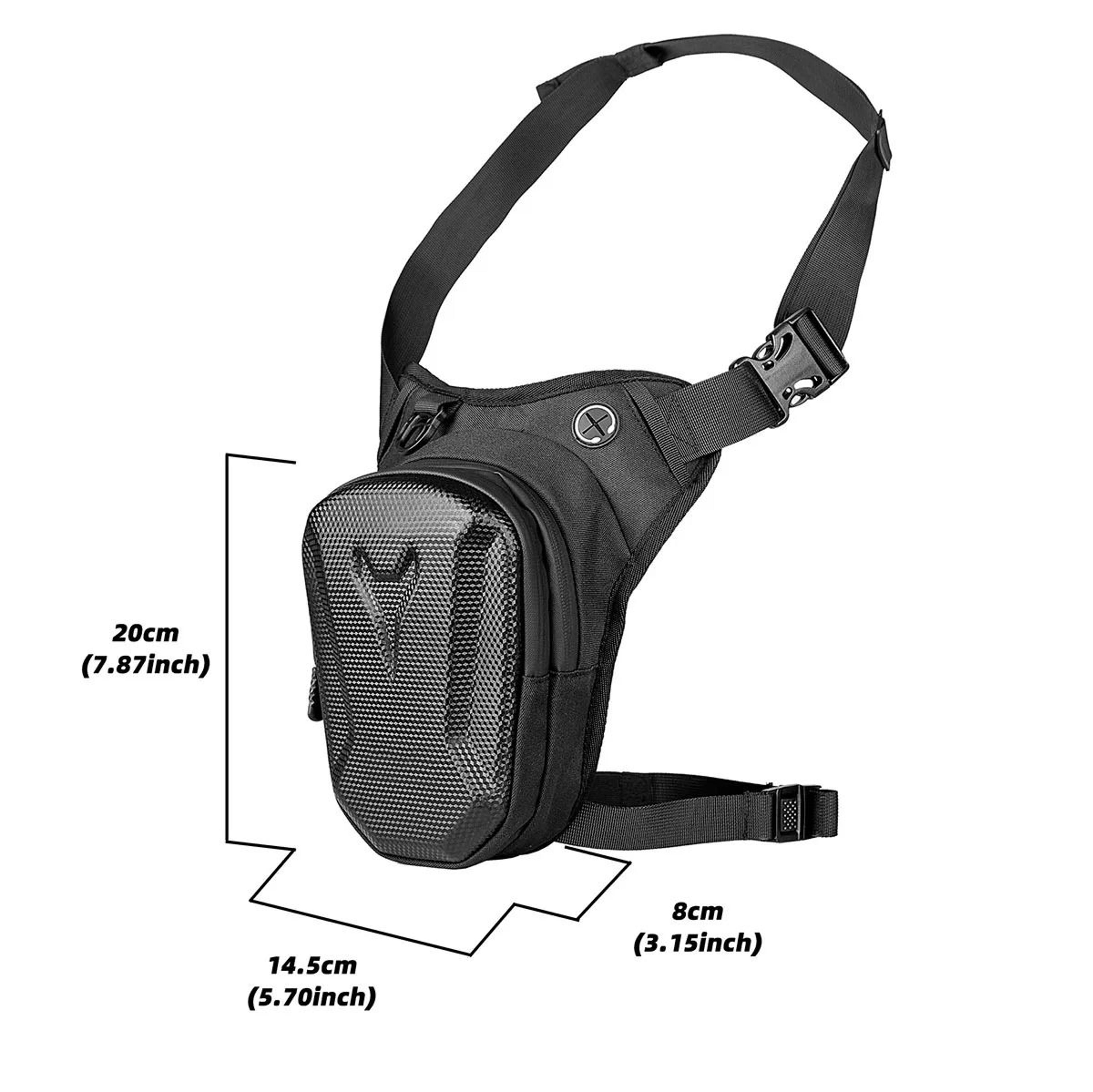 Motorcycle Leg Bag With Waterproof Hard Shell And Reflective Design 5