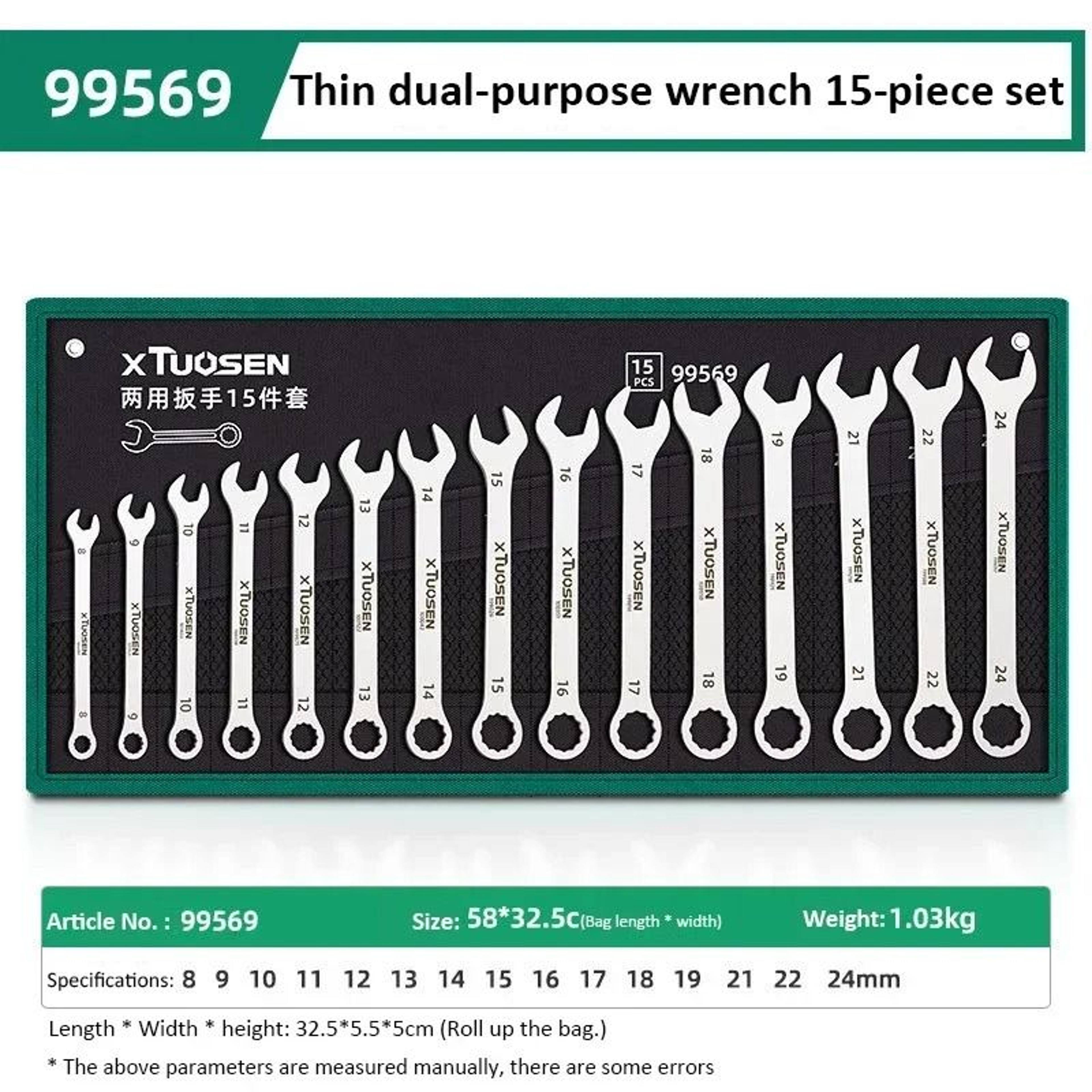 Ultra Thin Ratchet Wrench Set Dual Head Spanners For Car Repair And Maintenance 10