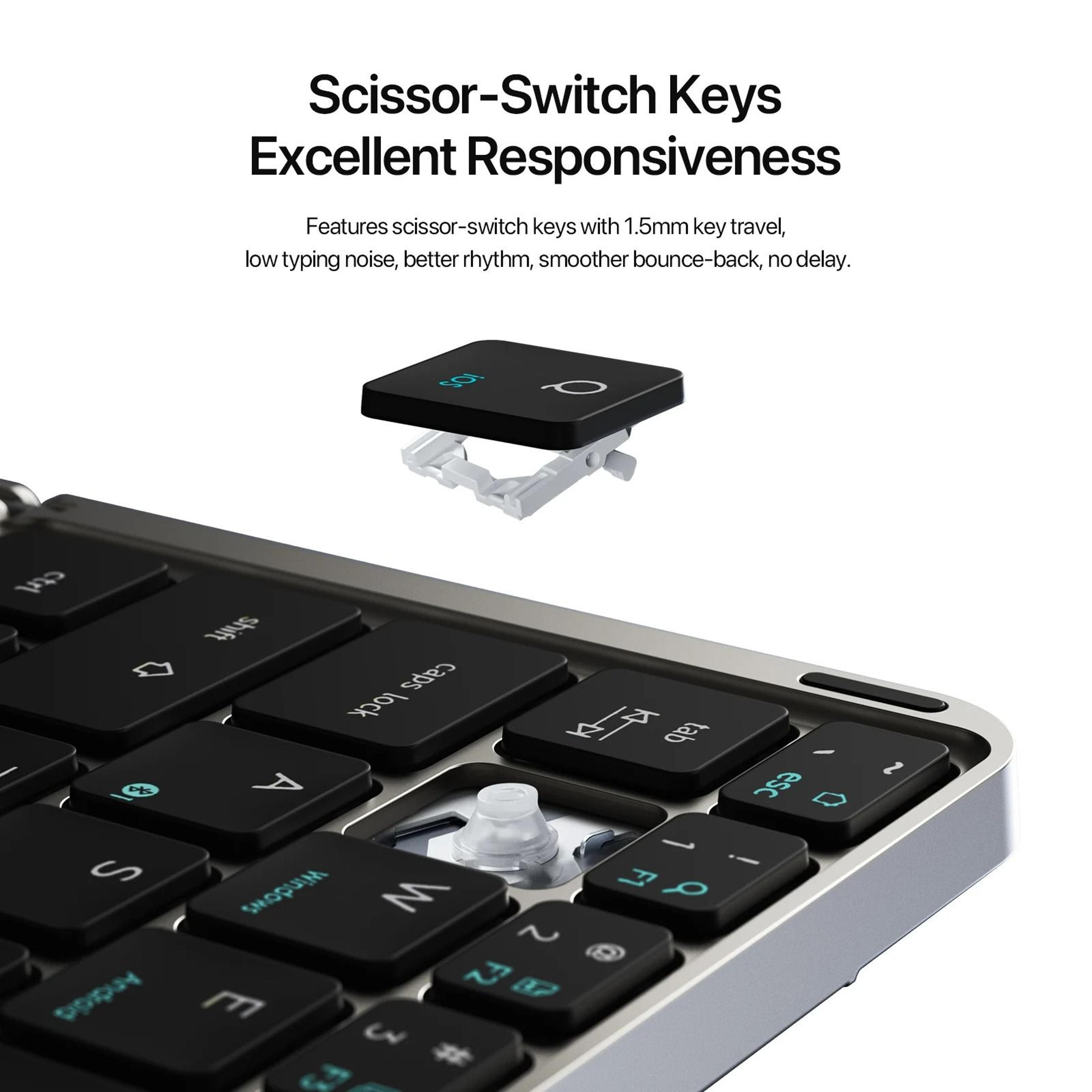 Foldable Bluetooth Keyboard With Touchpad And Phone Holder 4