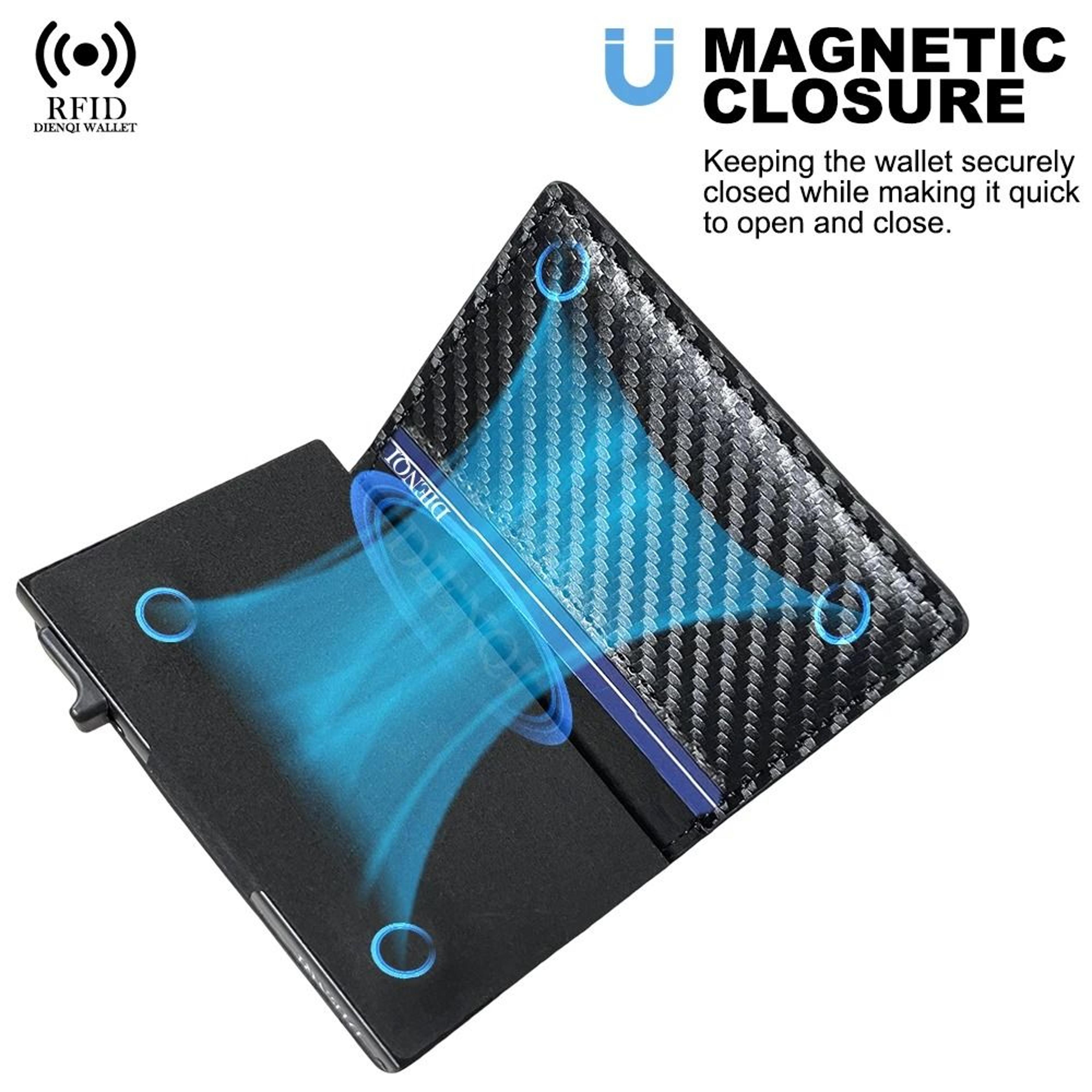 Magnetic Credit Card Holder Wallet With RFID Blocking For Men 3