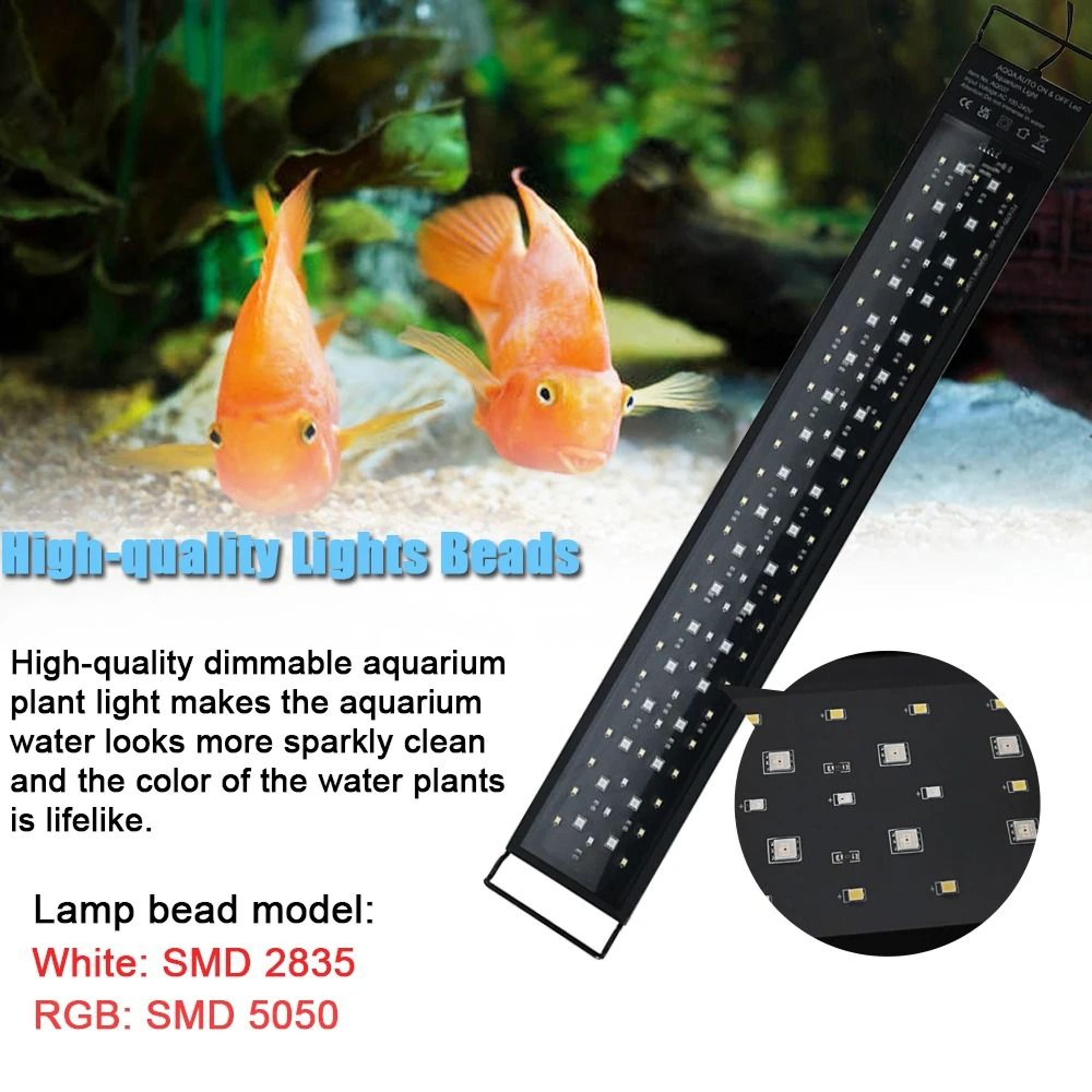 Full Spectrum Aquarium LED Light With Sunrise Sunset Cycle Waterproof Plant Growth Lamp 5