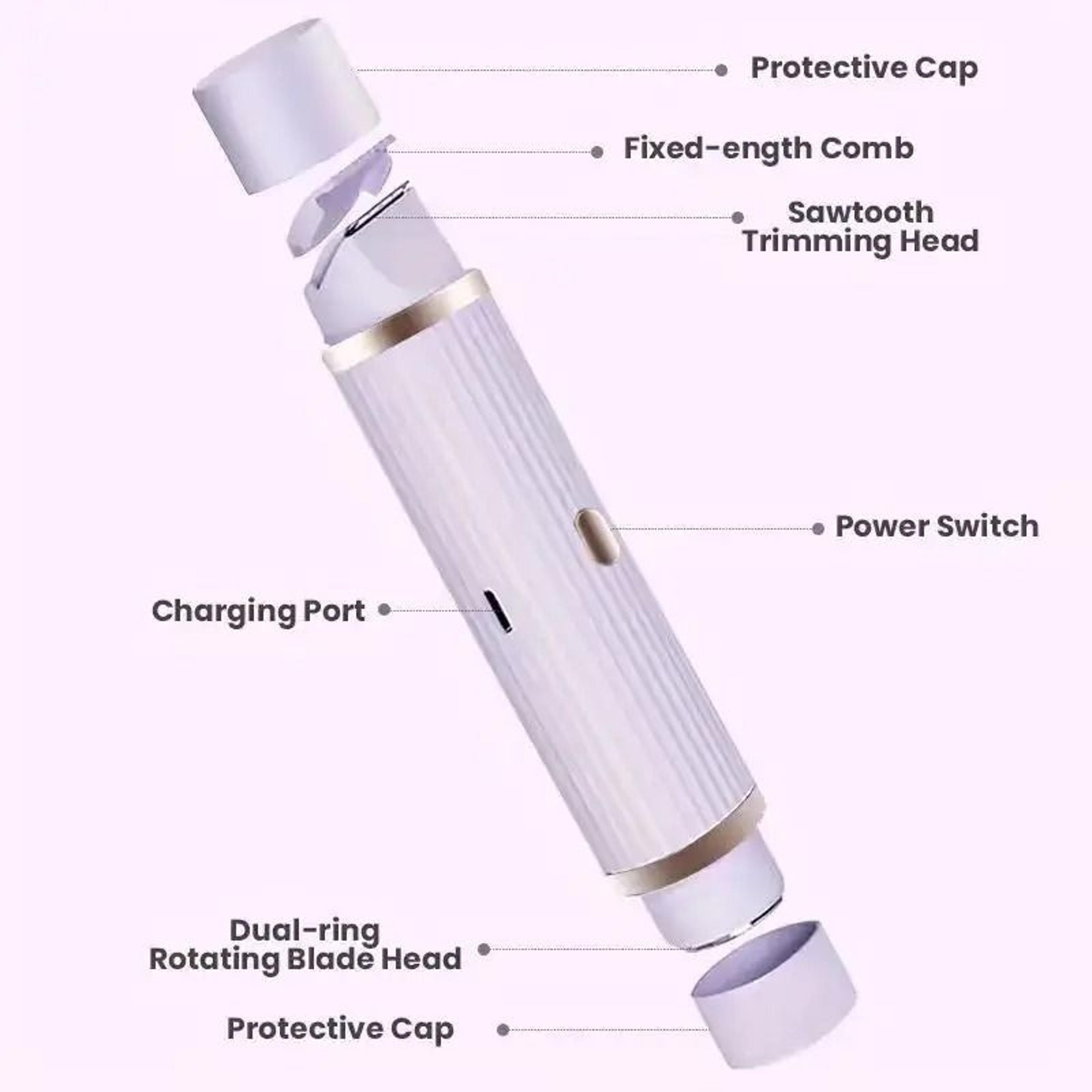 Two In One Womens Electric Shaver Portable Wet Dry 4