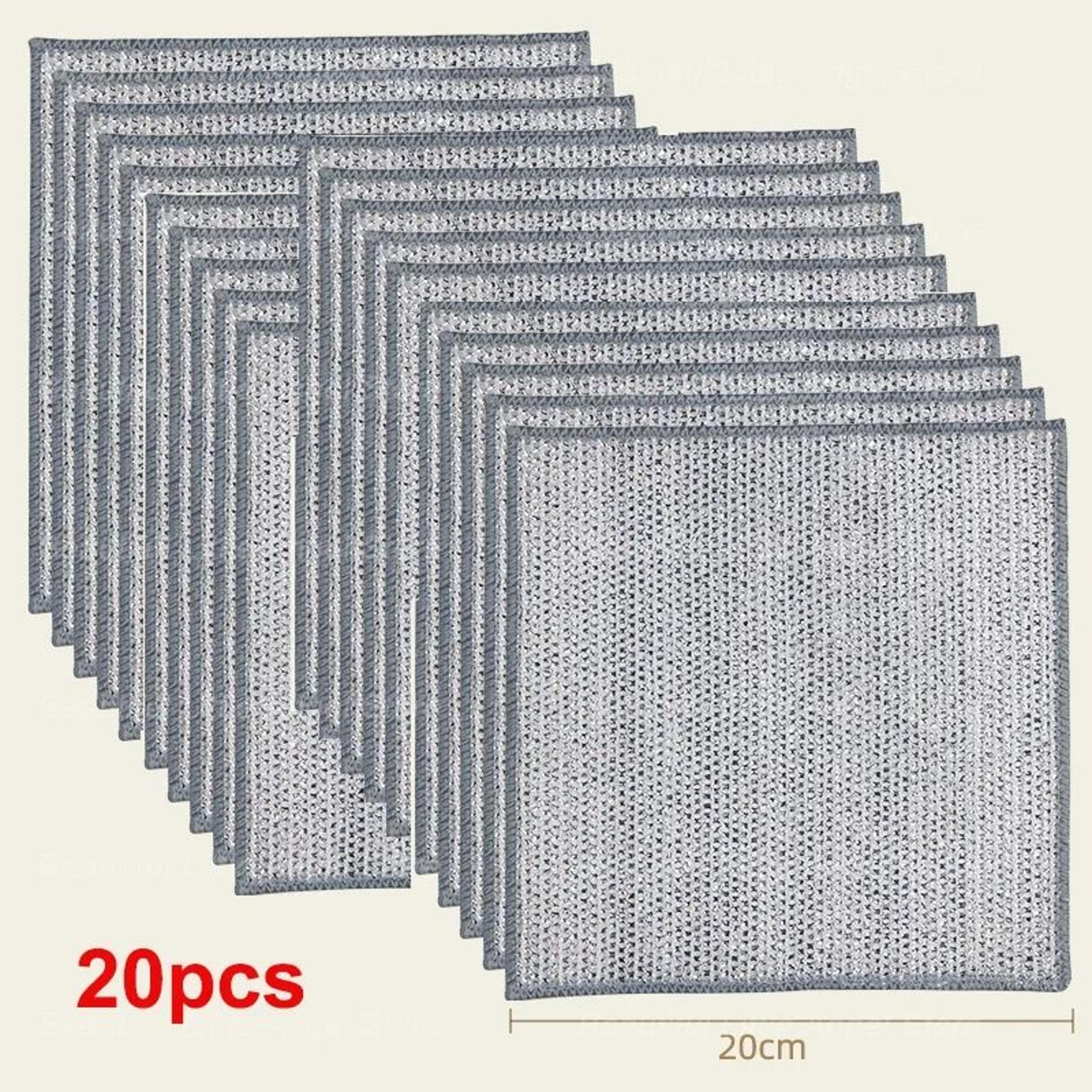 Steel Wire Cleaning Cloth NonScratch Double Layer Dishwashing Rags 10