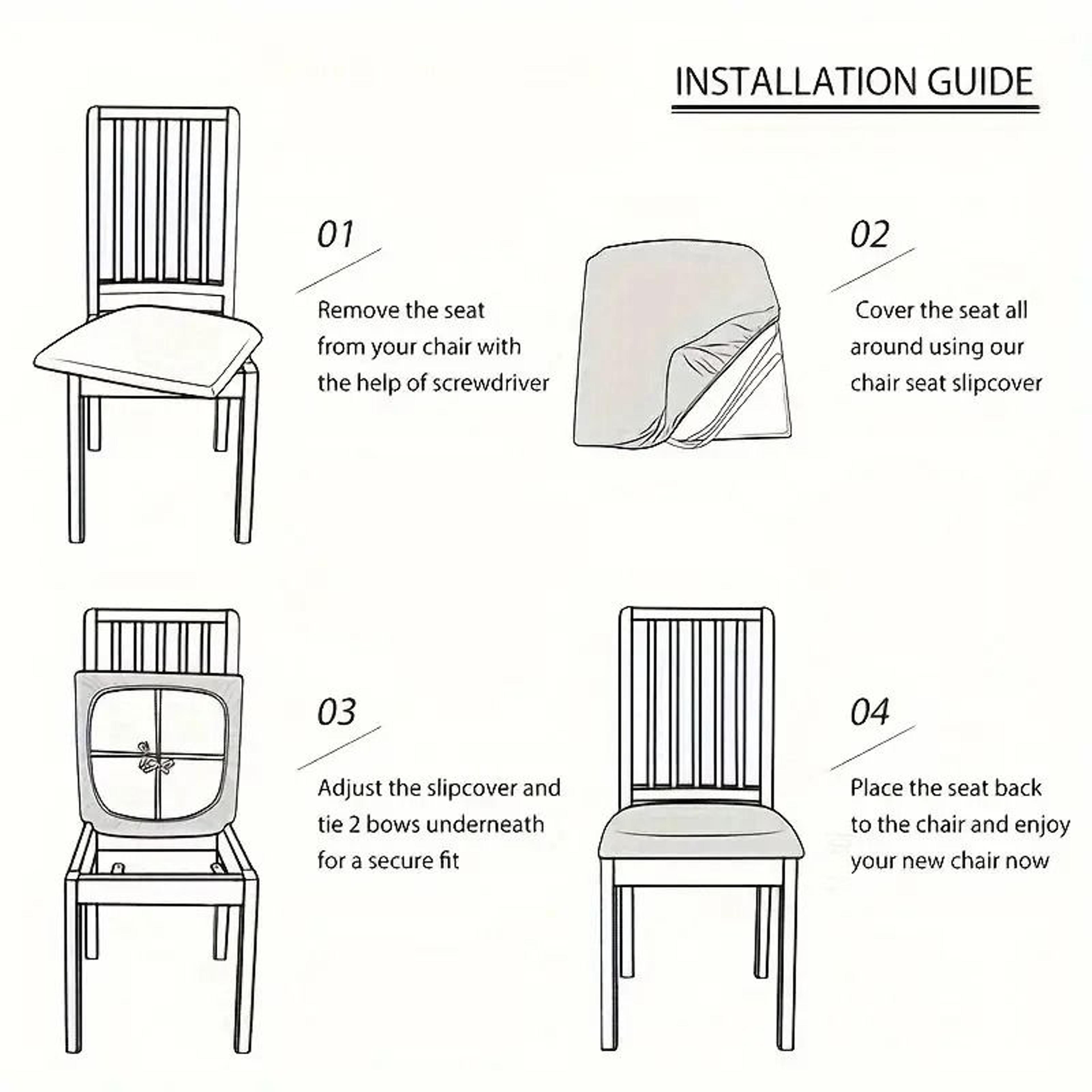 Jacquard Waterproof Chair Slipcover For Dining And Office Chairs 4