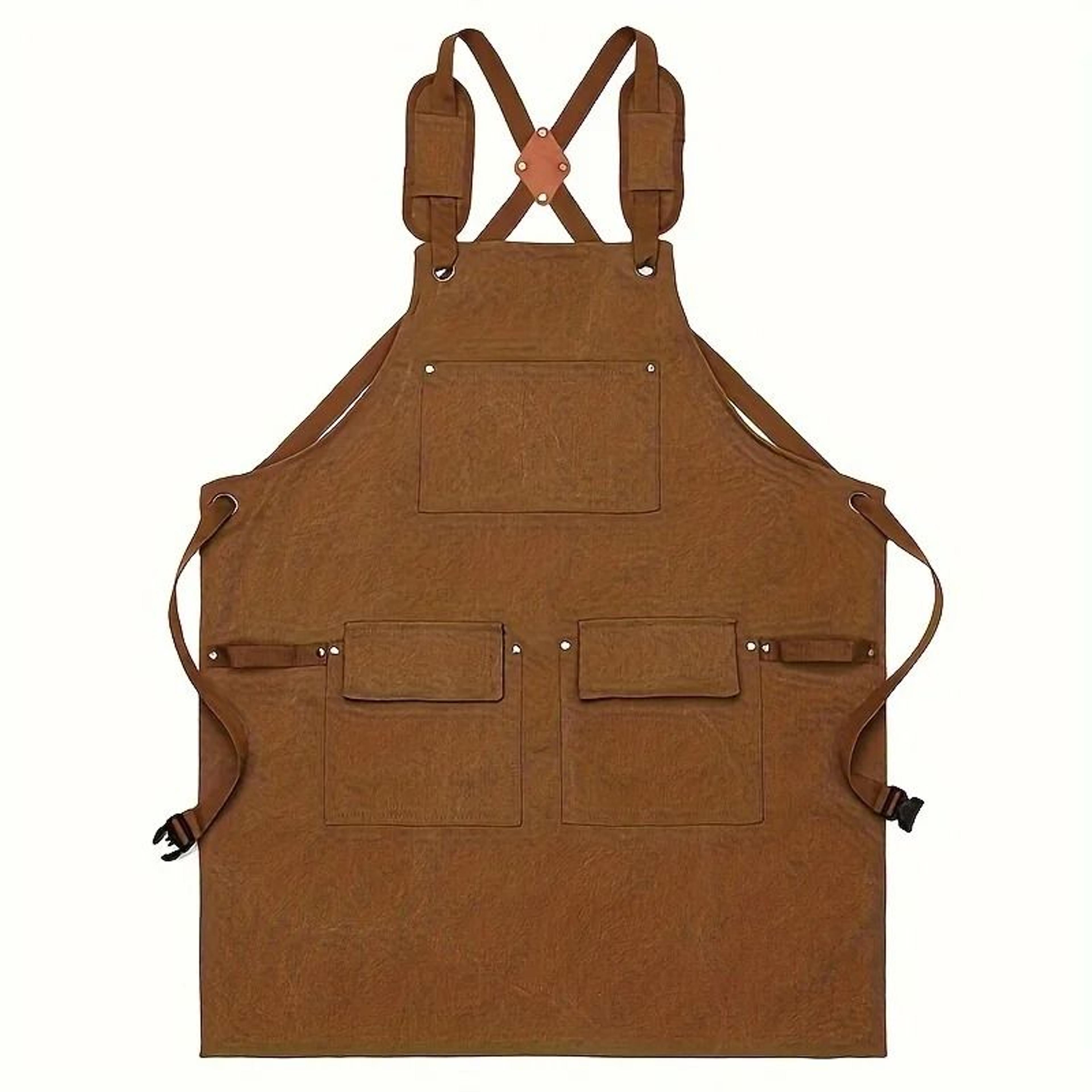 Cotton Canvas Waterproof Apron For Kitchen Cooking Gardening And Shop Use 9