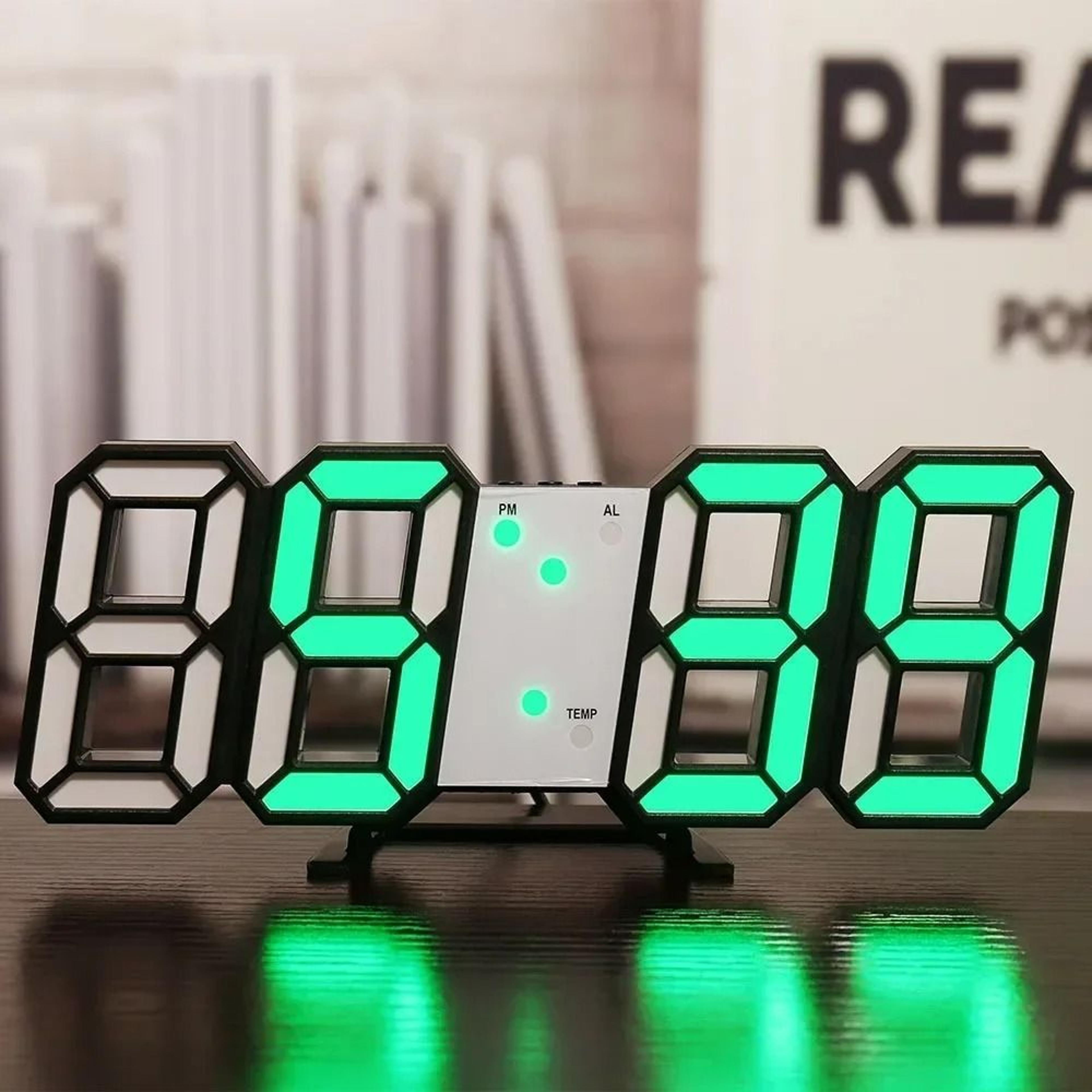 3D LED Digital Alarm Clock With Date And Temperature Display 10